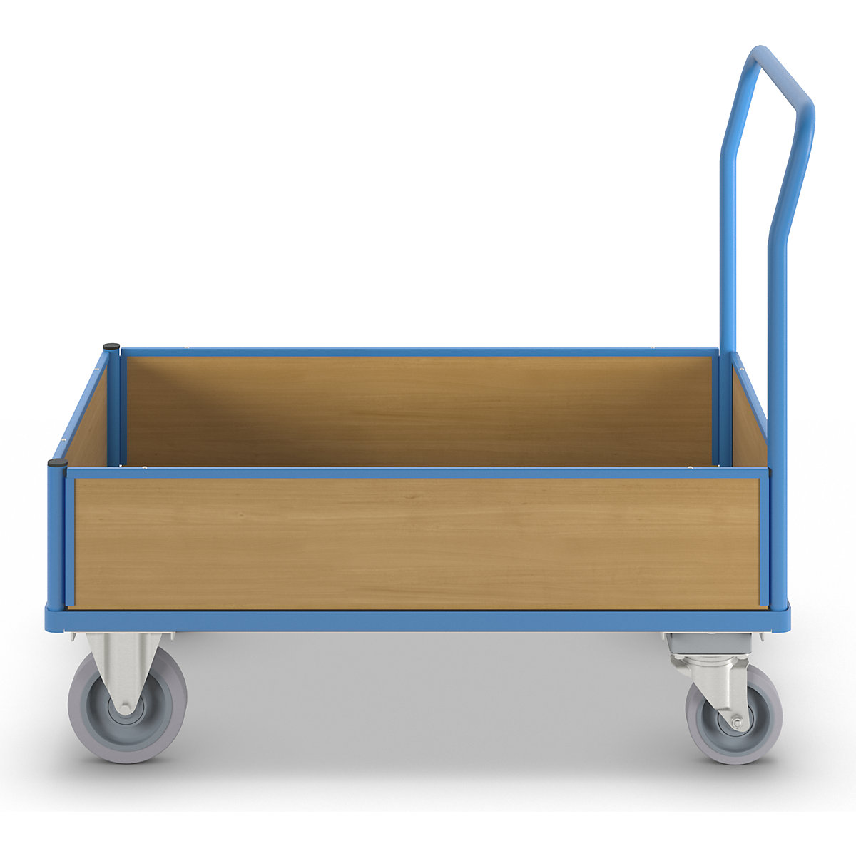 Carrello a pianale con sponde in legno – eurokraft pro (Foto prodotto 2)-1
