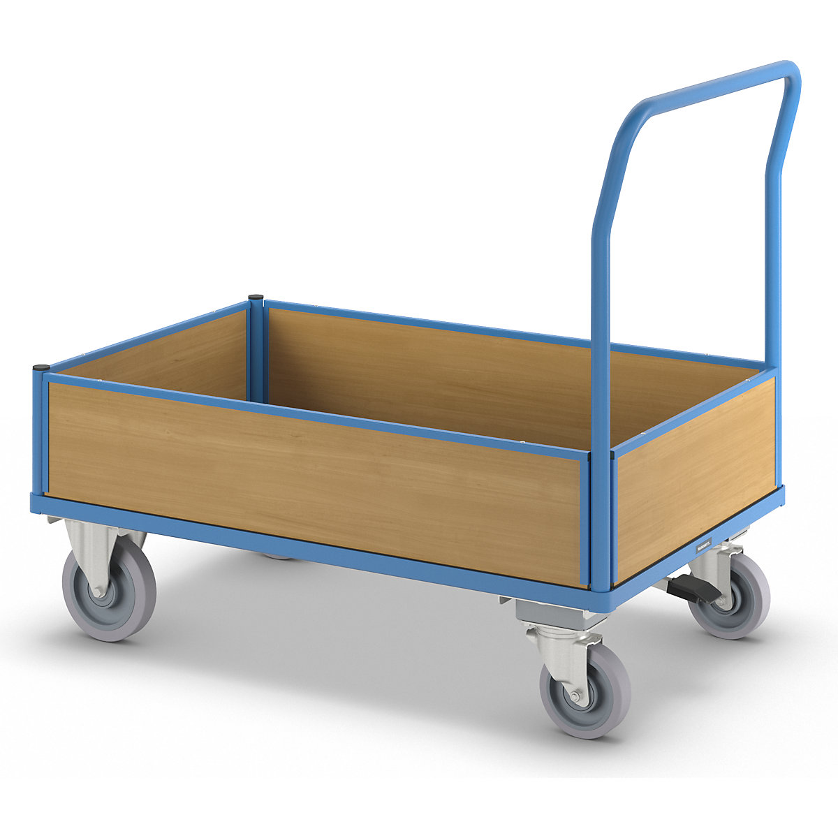 Carrello a pianale con sponde in legno – eurokraft pro (Foto prodotto 7)-6