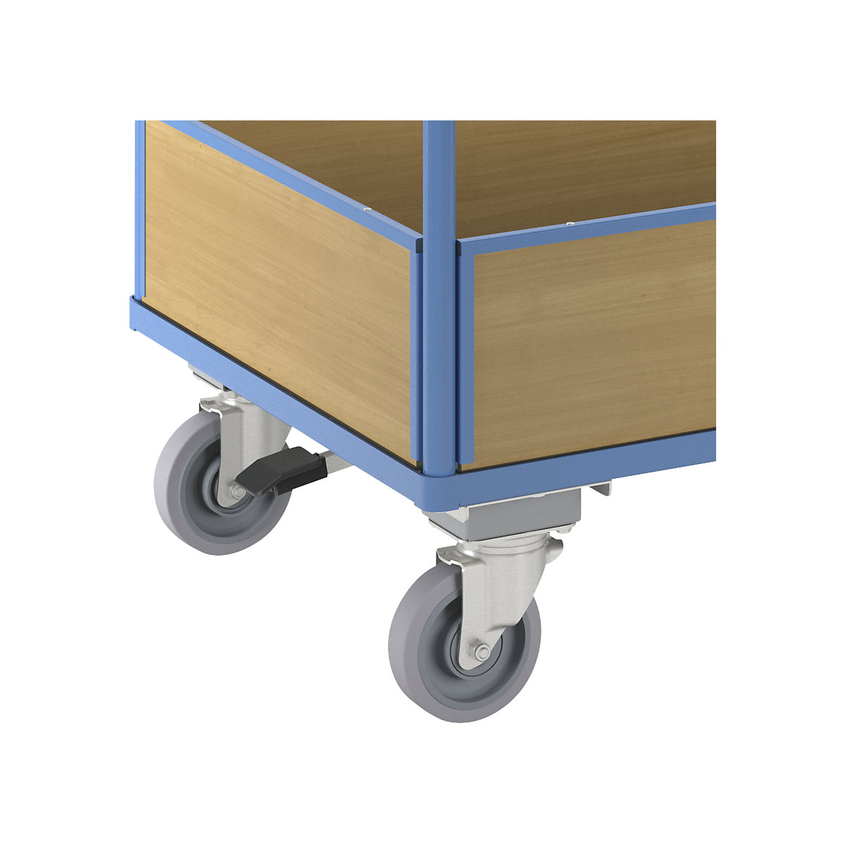 Carrello a pianale con sponde in legno – eurokraft pro (Foto prodotto 8)-7