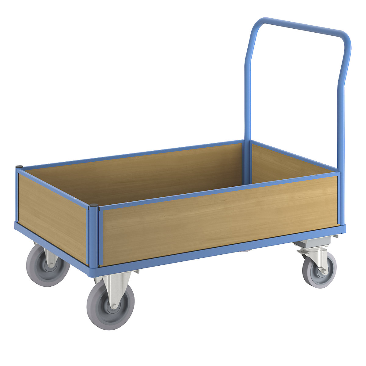 Carrello a pianale con sponde in legno – eurokraft pro (Foto prodotto 9)-8