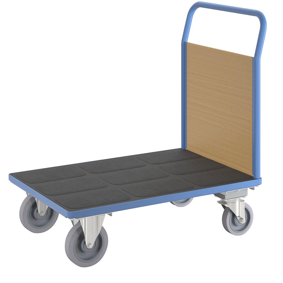 Carrello a pianale con sponde in legno – eurokraft pro (Foto prodotto 9)-8
