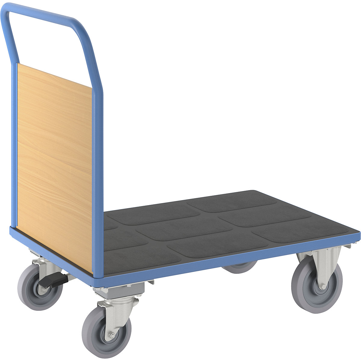 Carrello a pianale con sponde in legno - eurokraft pro