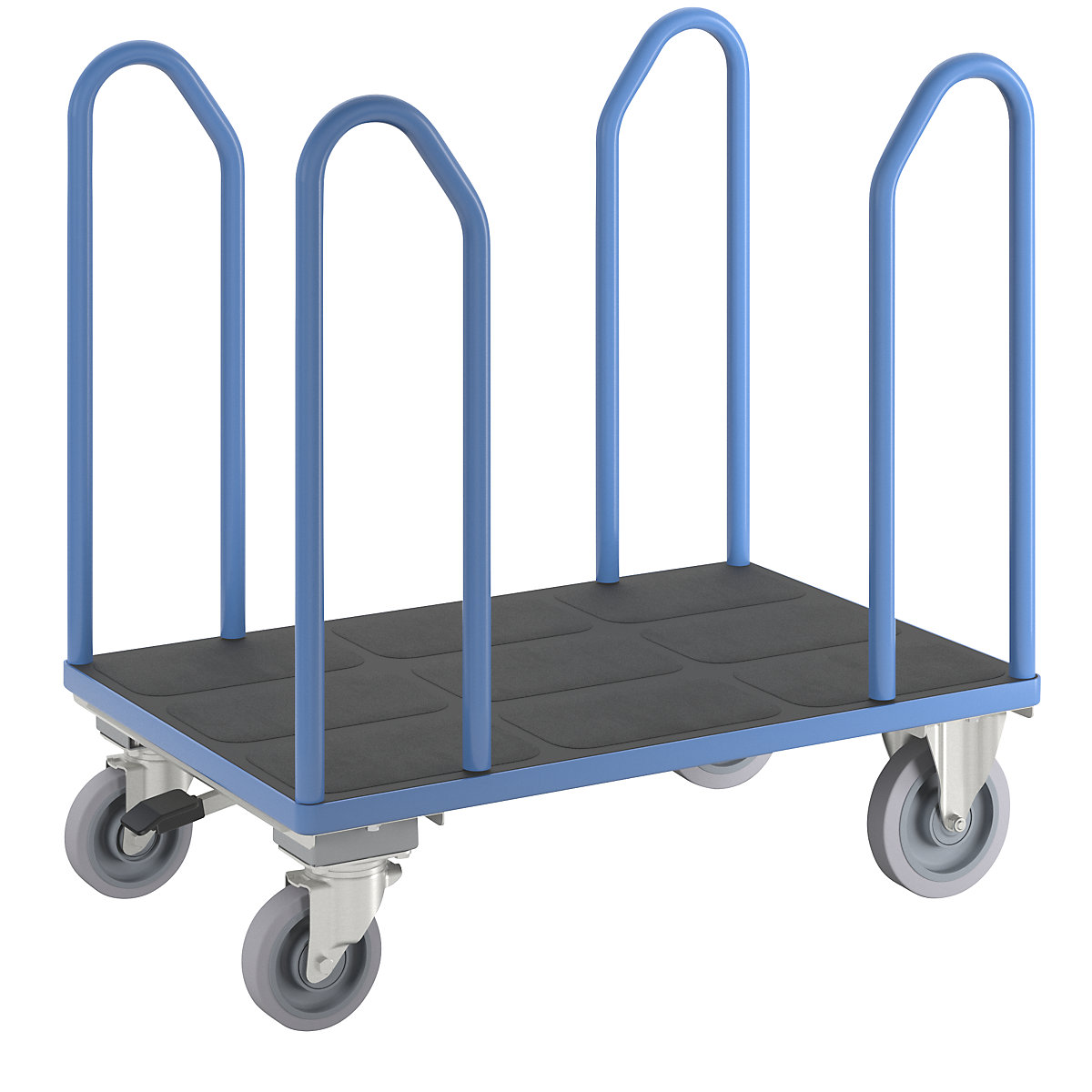 Carrello a pianale con staffe laterali - eurokraft pro