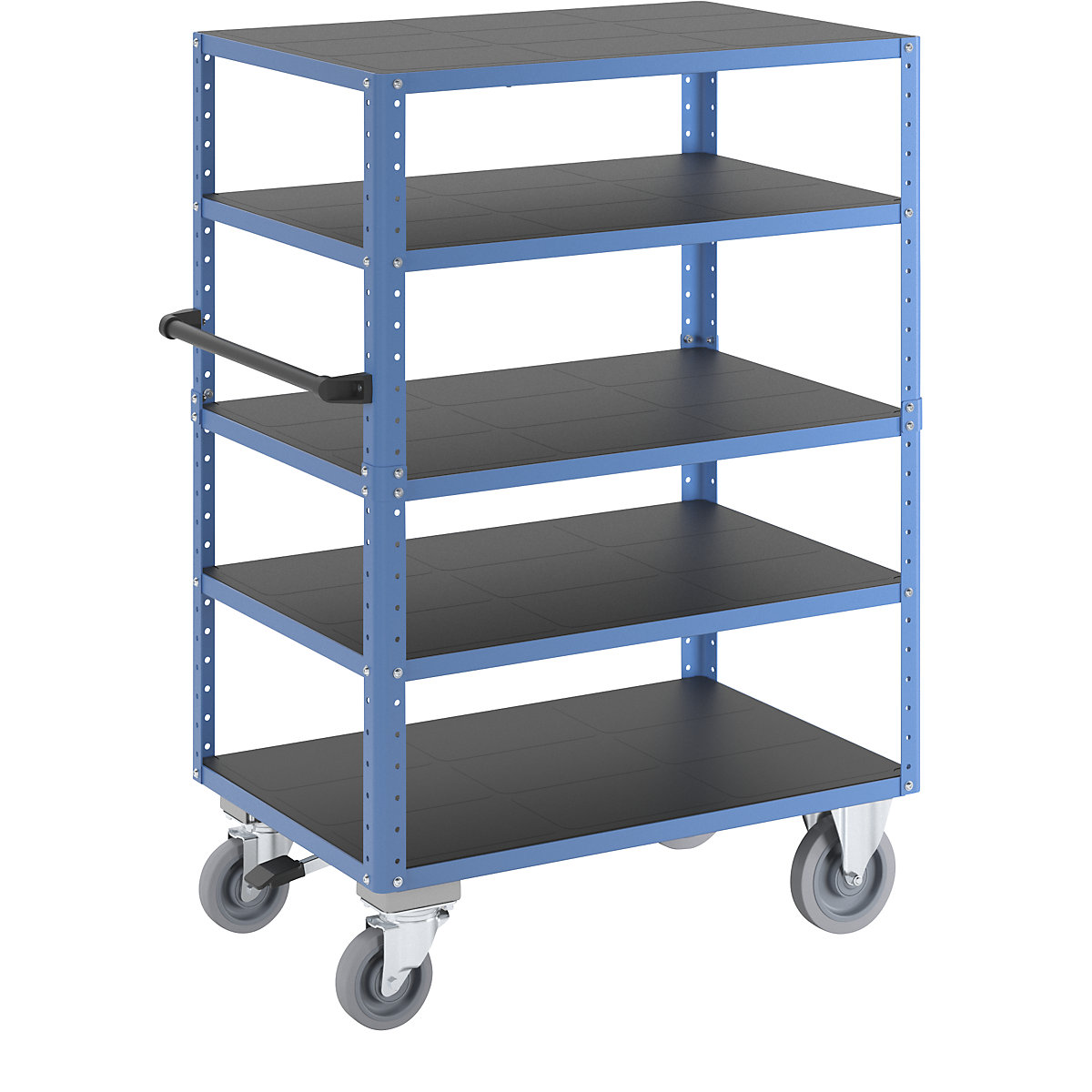 Carrello a ripiani CustomLine, aperto su 4 lati – eurokraft pro