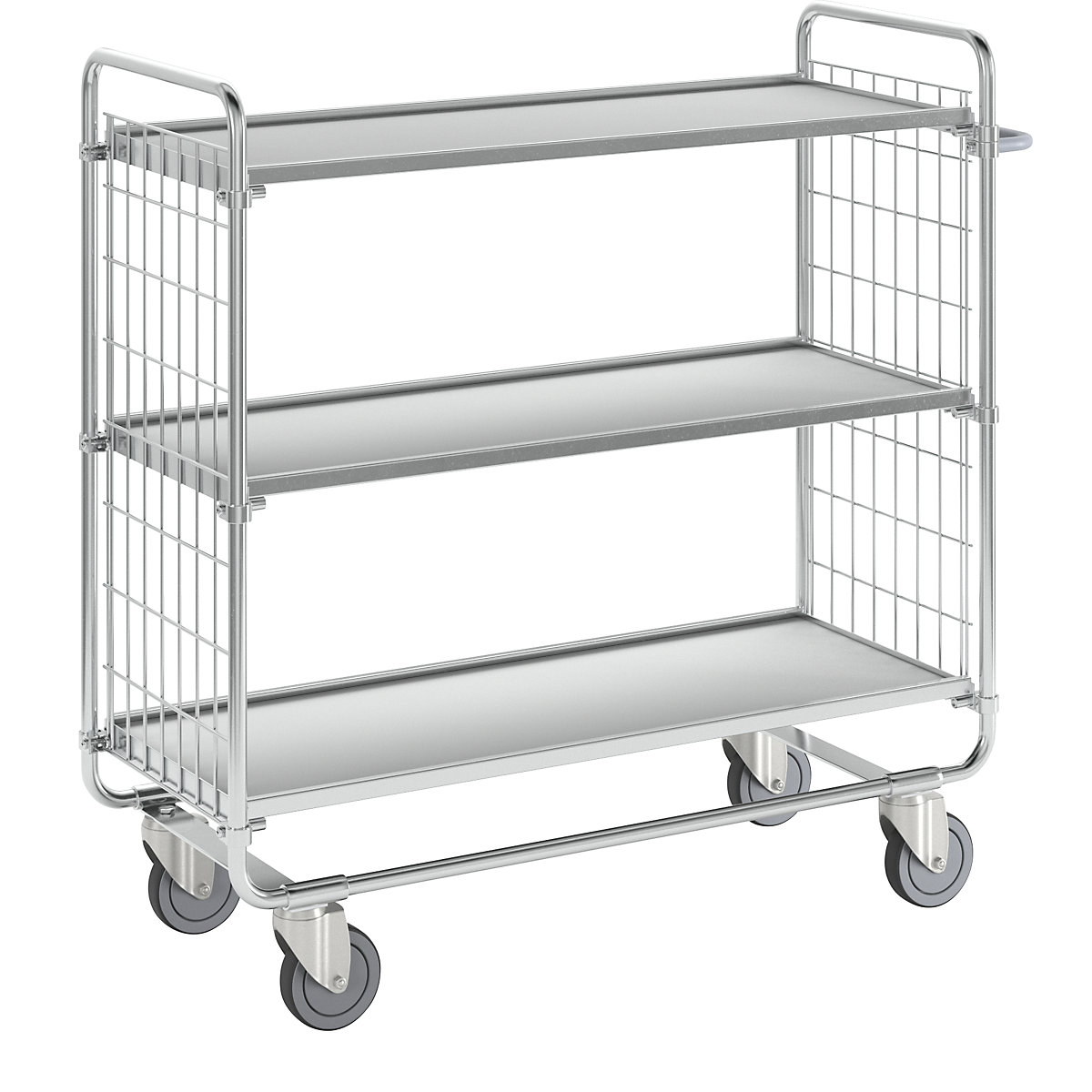 Carrello a ripiani SERIE 100 – HelgeNyberg, 3 ripiani, lungh. x largh. x alt. 1180 x 460 x 1120 mm-3