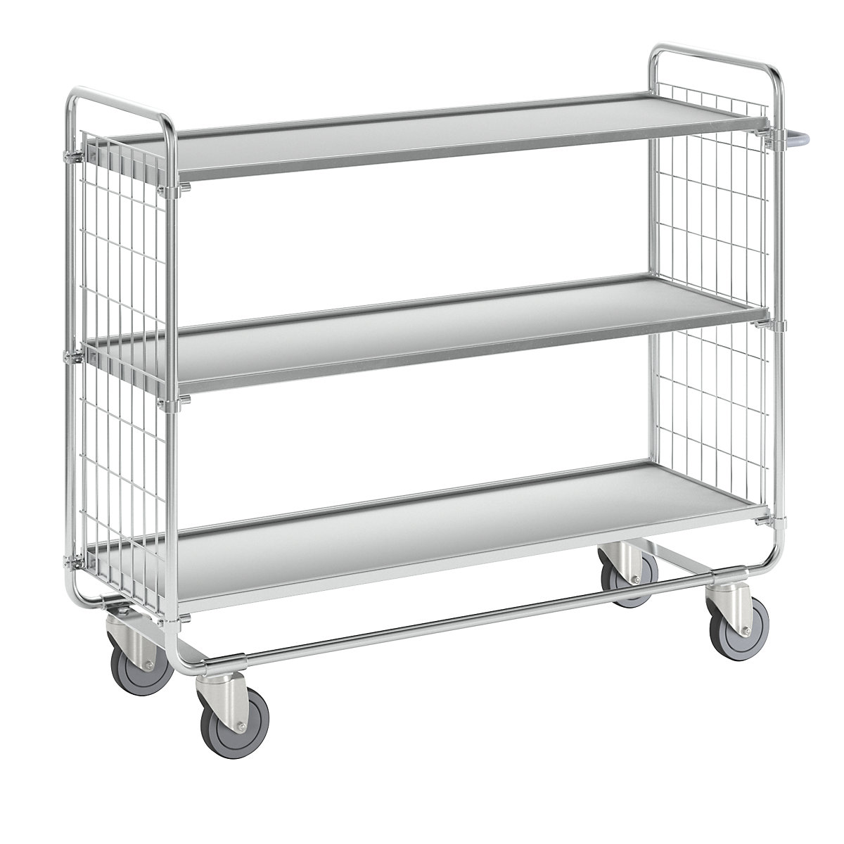 Carrello a ripiani SERIE 100 – HelgeNyberg, 3 ripiani, lungh. x largh. x alt. 1380 x 460 x 1120 mm-2