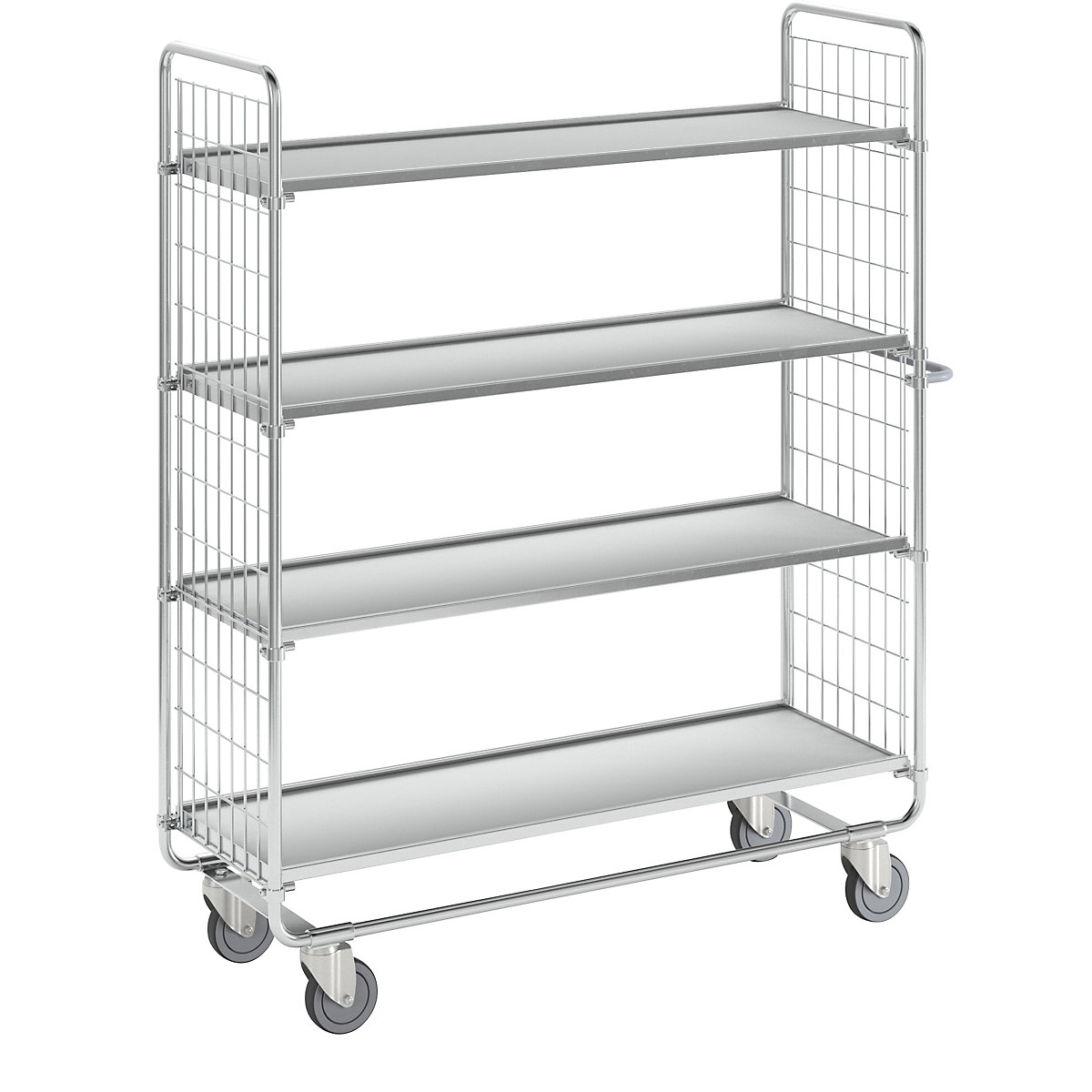 Carrello a ripiani SERIE 100 – HelgeNyberg, 4 ripiani, lungh. x largh. x alt. 1380 x 460 x 1585 mm-3