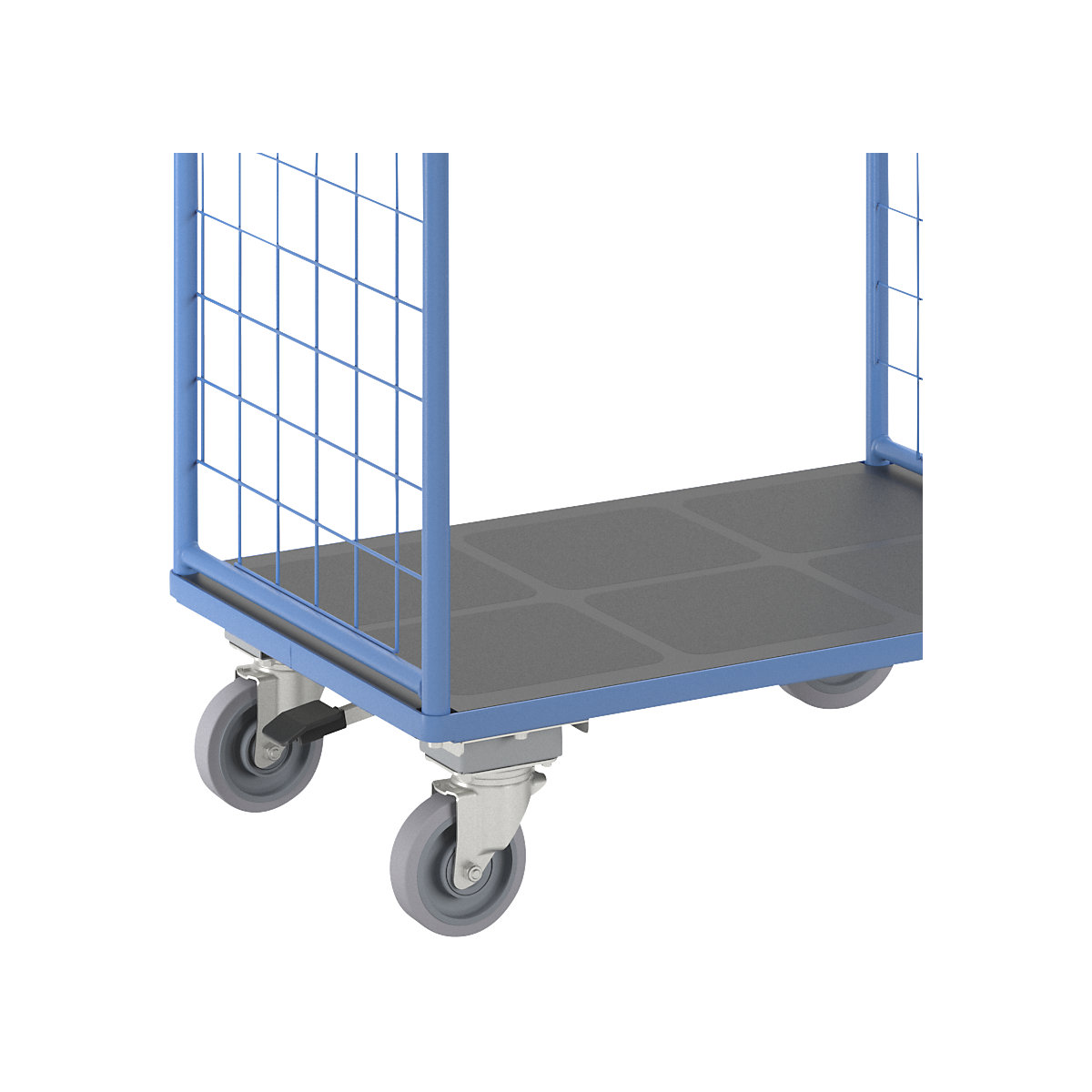 Carrello a ripiani con sponde grigliate – eurokraft pro (Foto prodotto 7)-6