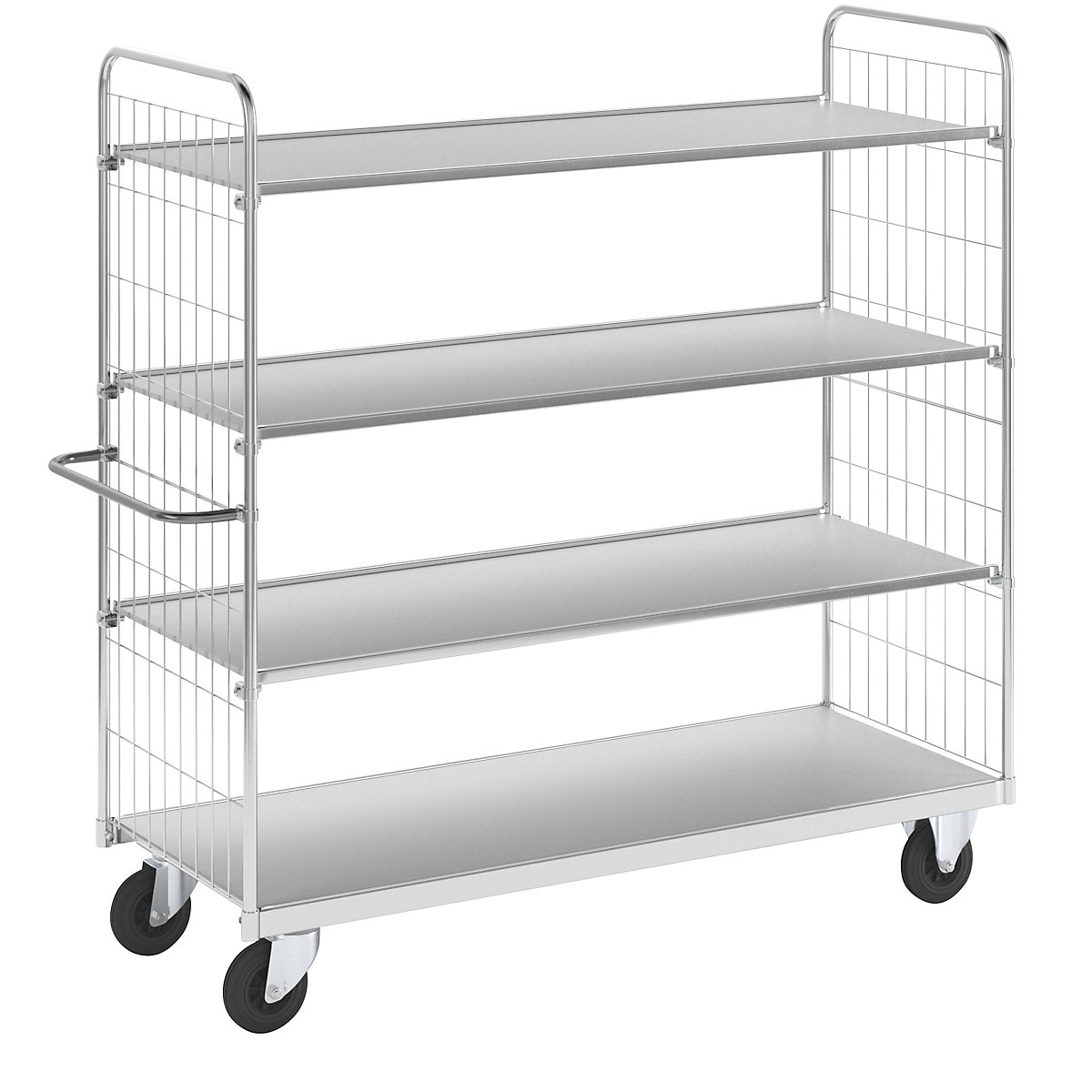 Carrello a ripiani versatile – Kongamek, con 4 ripiani, lunghezza 1790 mm-1