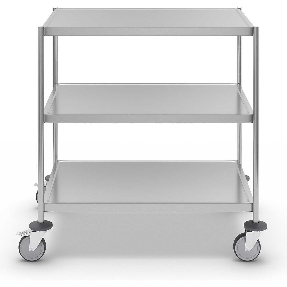 Carrello a ripiani in acciaio inox, saldato – Kongamek (Foto prodotto 3)-2