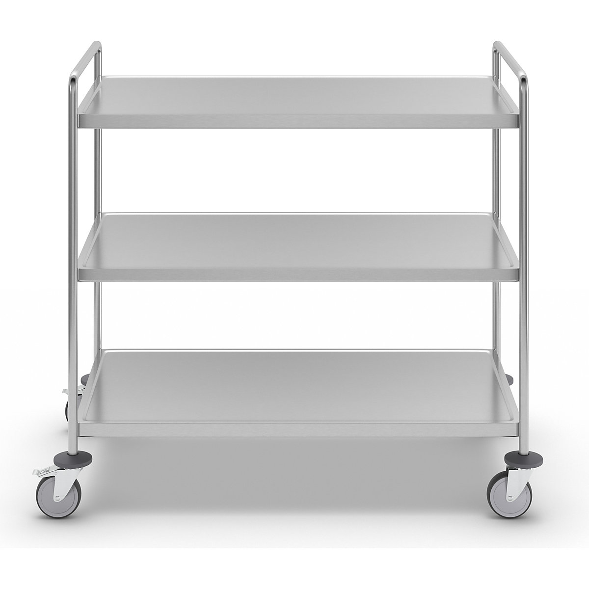 Carrello a ripiani in acciaio inox, saldato – Kongamek (Foto prodotto 2)-1
