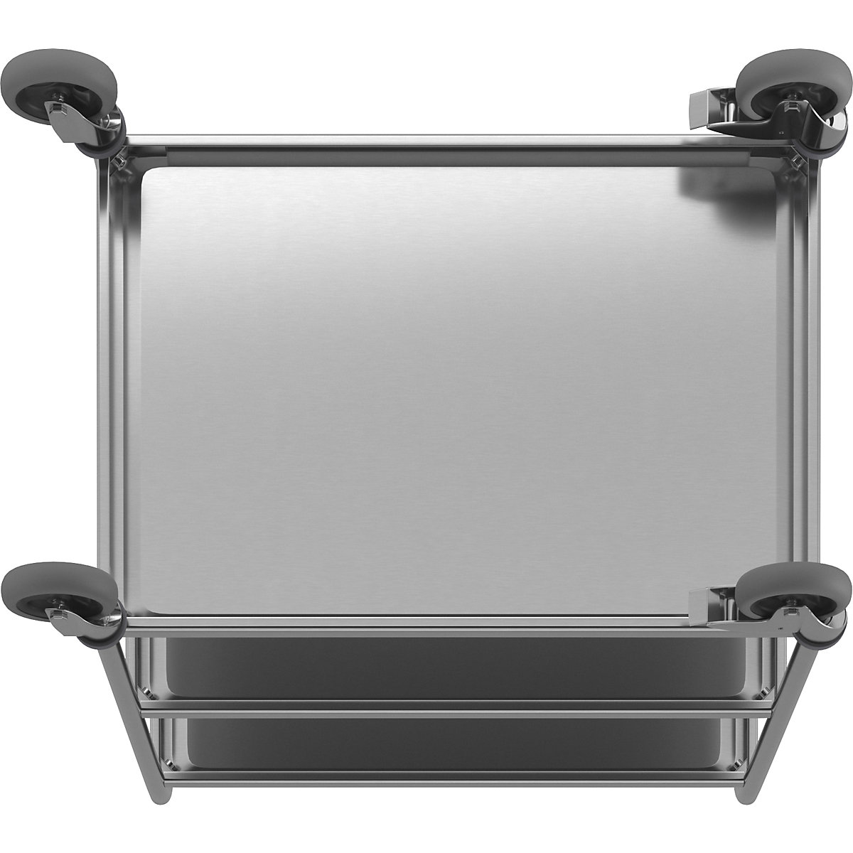 Carrello di servizio in acciaio inox (Foto prodotto 3)-2