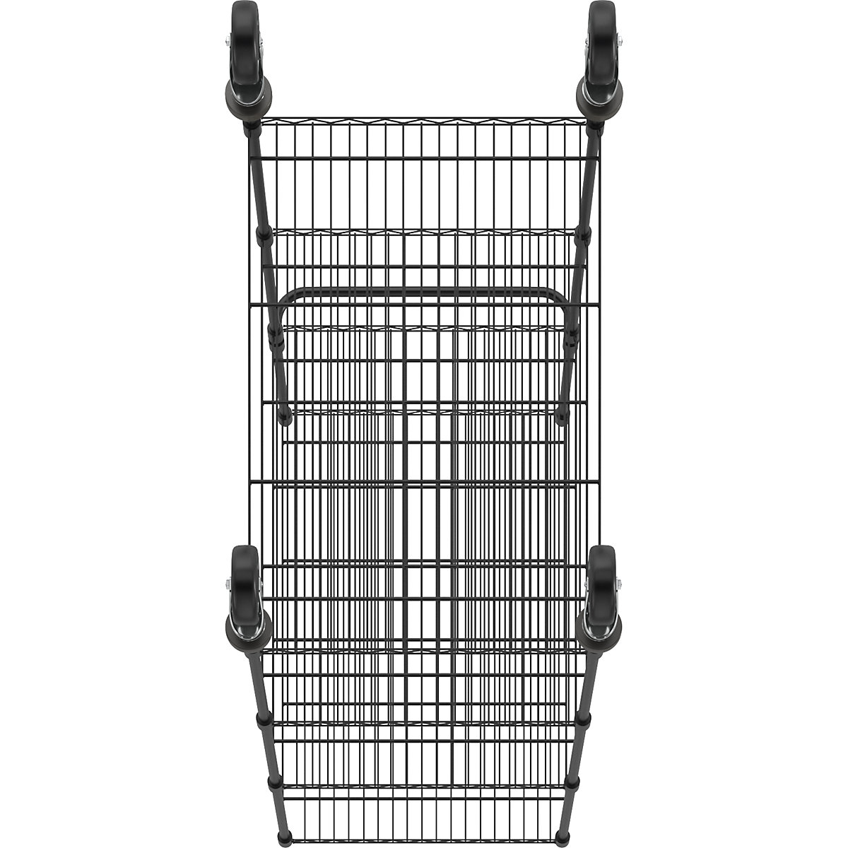 Carrello di servizio in griglia metallica, nero (Foto prodotto 6)-5
