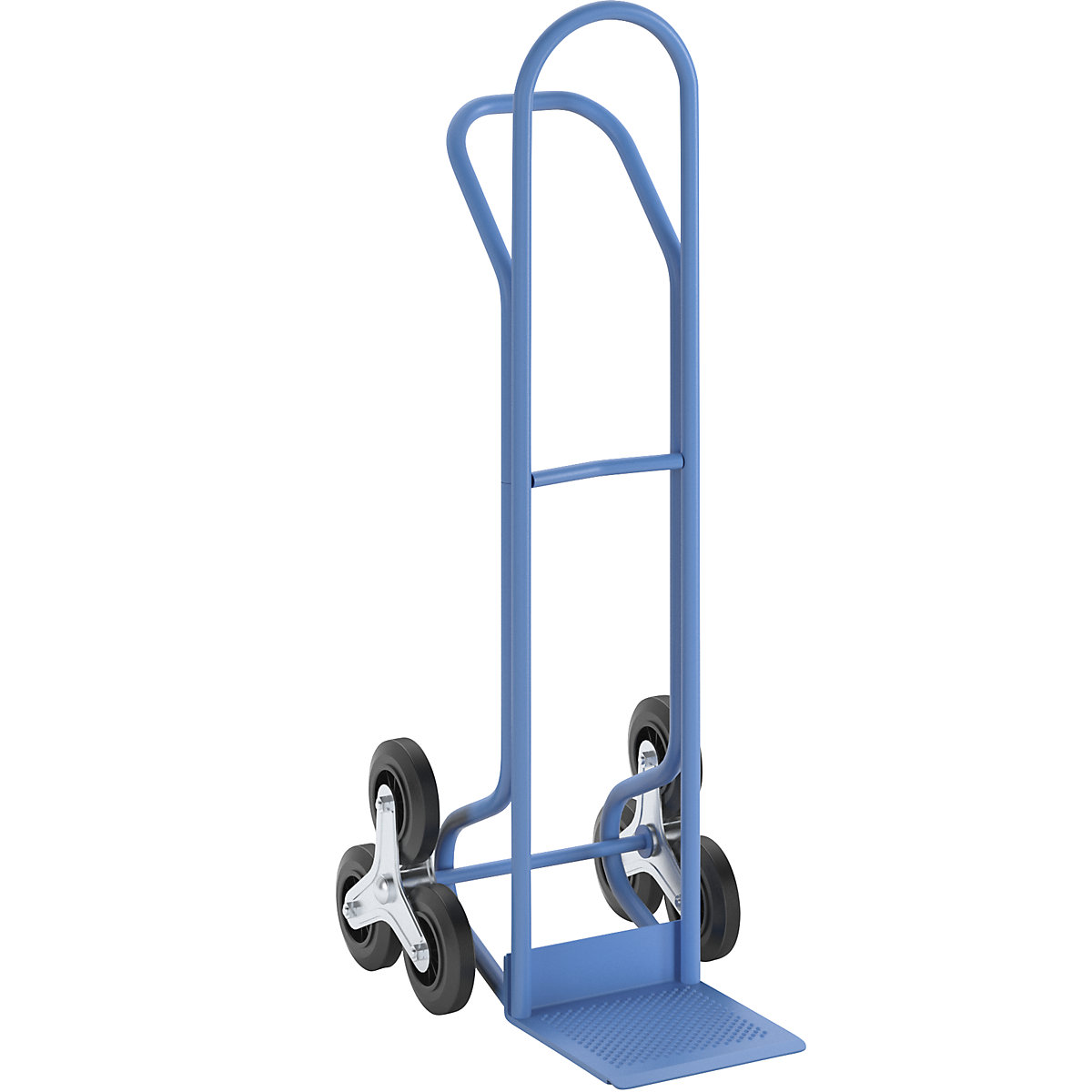 Carrello in acciaio per scale per trasportare sacchi – eurokraft pro: piano  di appoggio largh. x prof. 280 x 250 mm