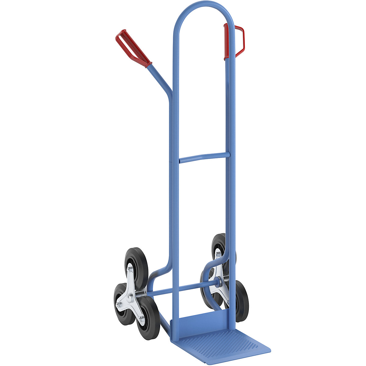 Carrello in acciaio per scale per trasportare sacchi – eurokraft pro, piano di appoggio largh. x prof. 280 x 250 mm, con maniglie-11
