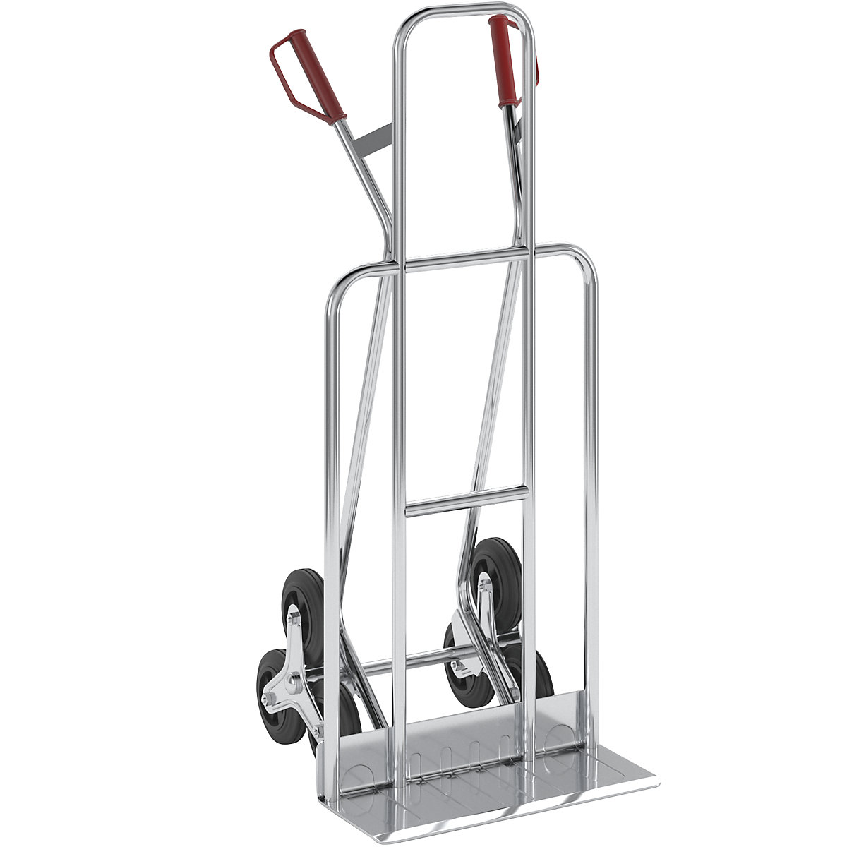 Carrello per scale in alluminio – eurokraft pro: piano di appoggio largh. x  prof. 550 x 220 mm