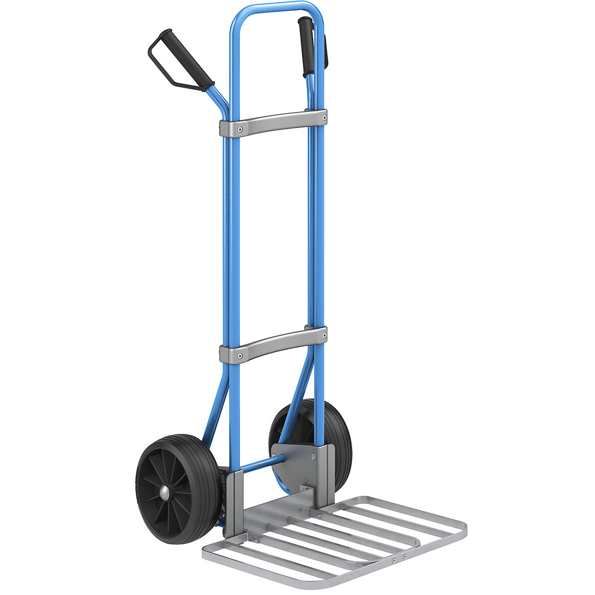 Carrello per sacchi, blu – eurokraft pro
