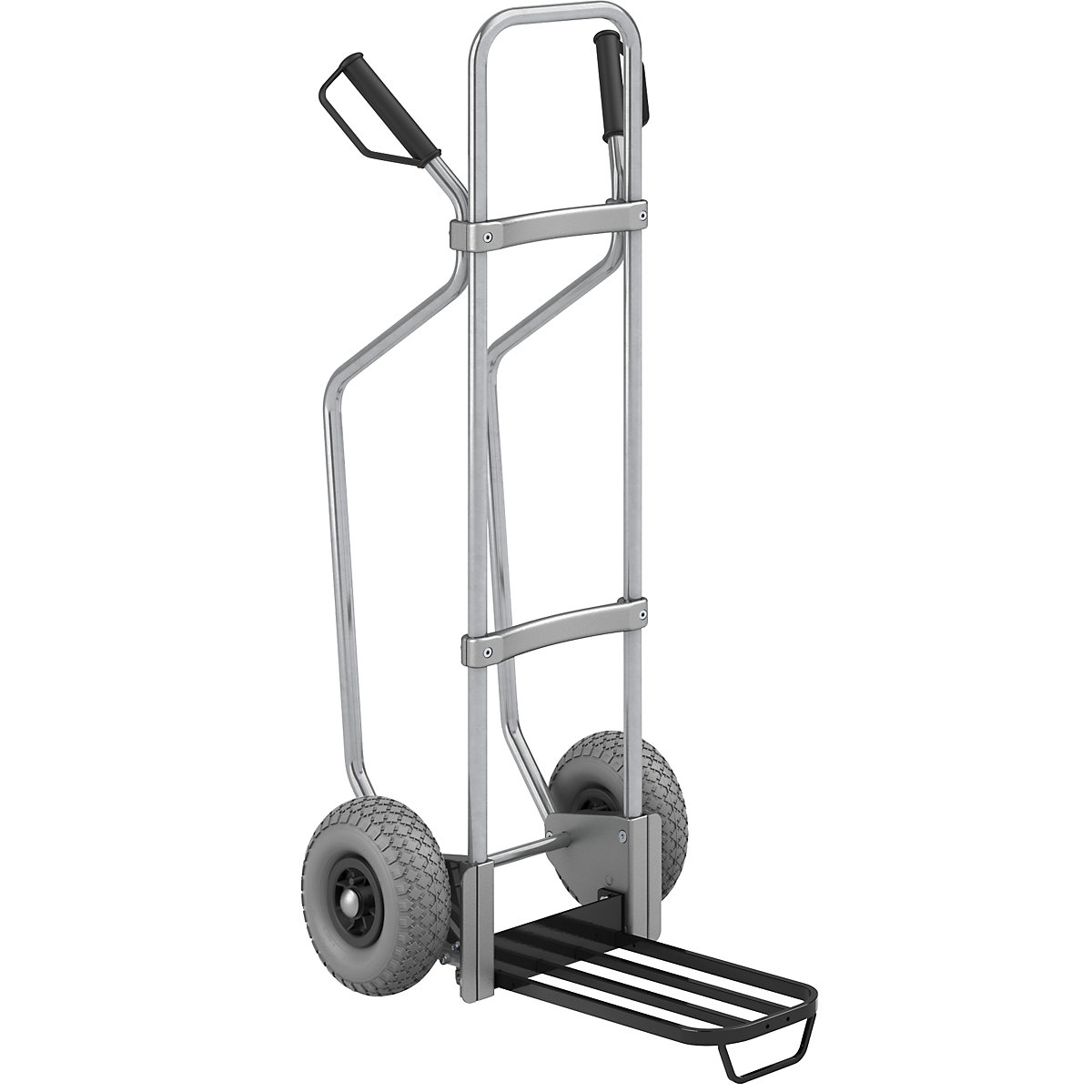 Carrello per sacchi con pattini, zincato - eurokraft pro