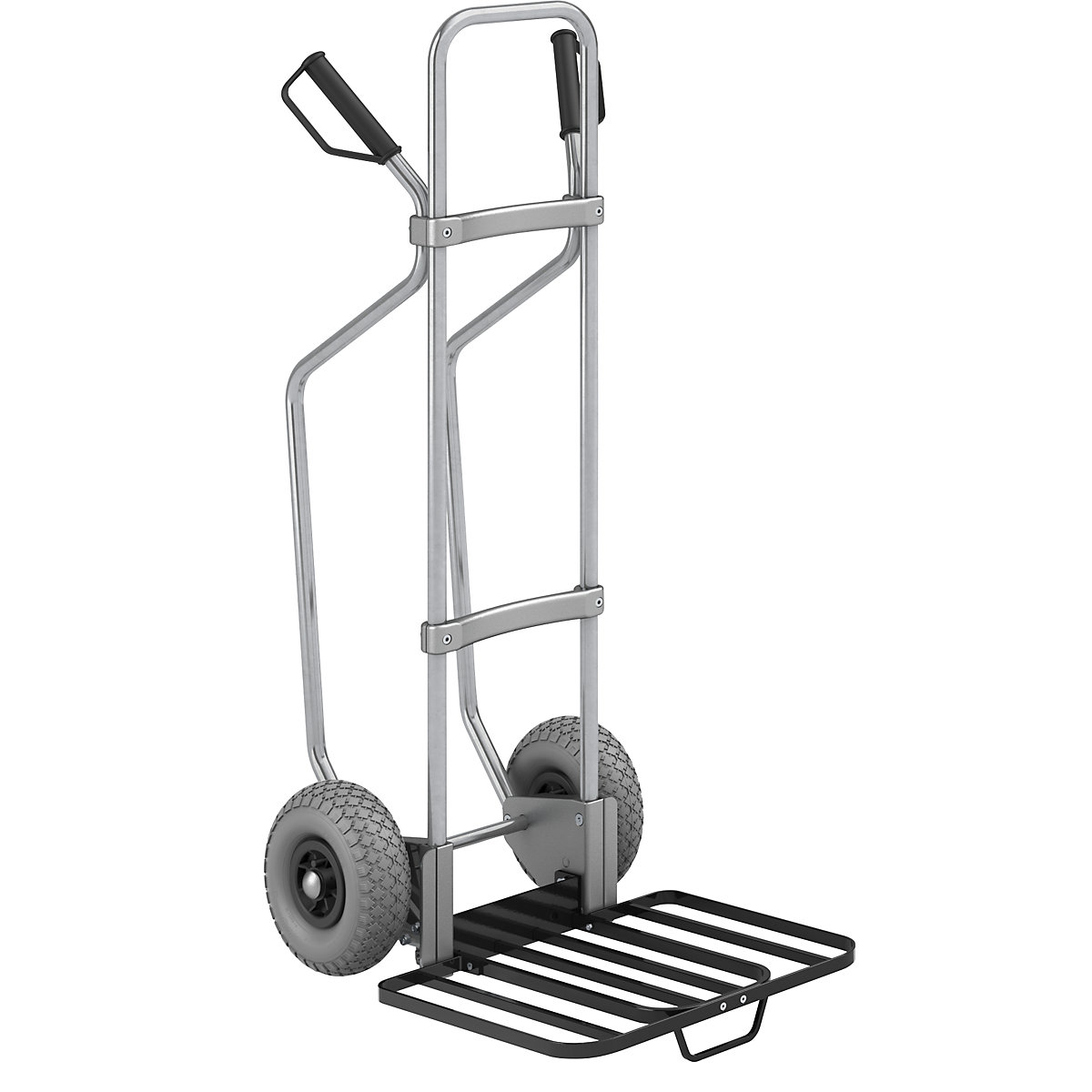 Carrello per sacchi con pattini, zincato - eurokraft pro