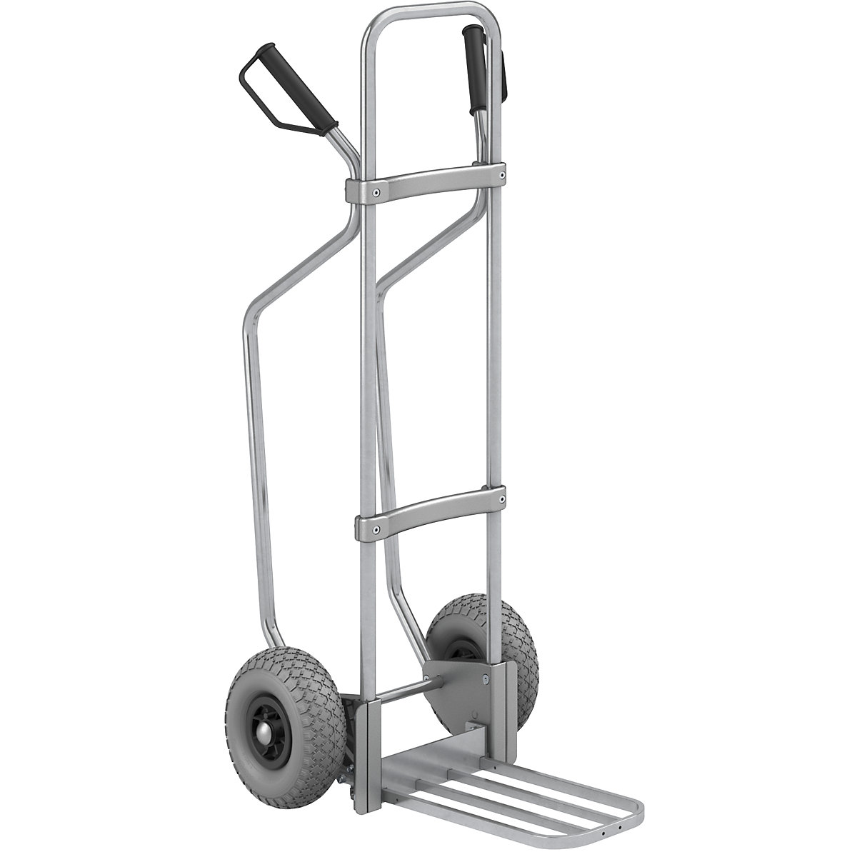Carrello per sacchi con pattini, zincato - eurokraft pro