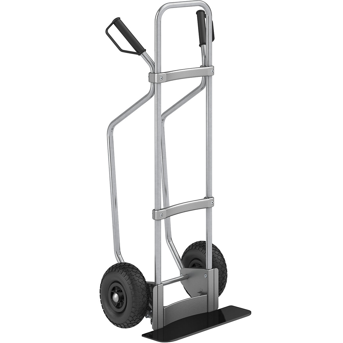 Carrello per sacchi con pattini, zincato - eurokraft pro