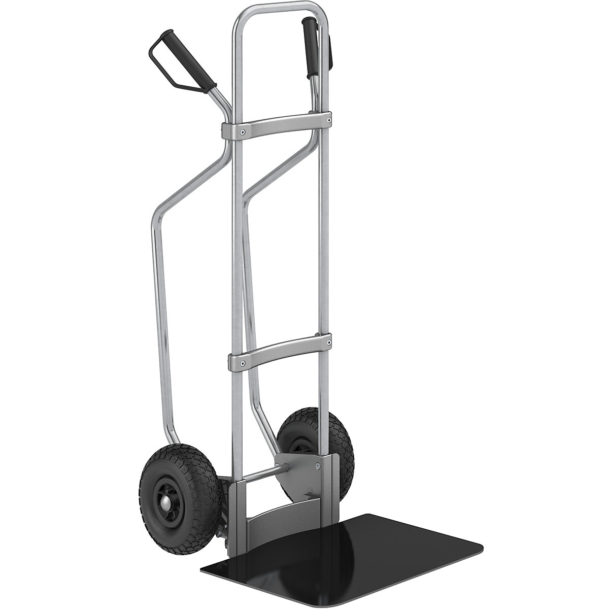 Carrello per sacchi con pattini, zincato - eurokraft pro