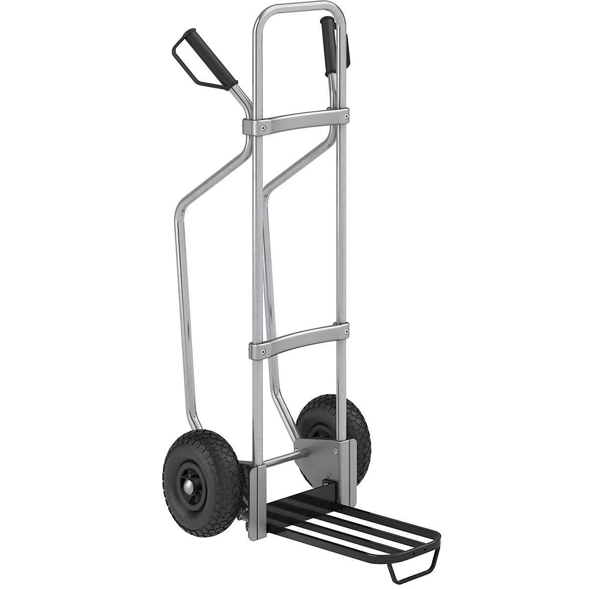 Carrello per sacchi con pattini, zincato - eurokraft pro