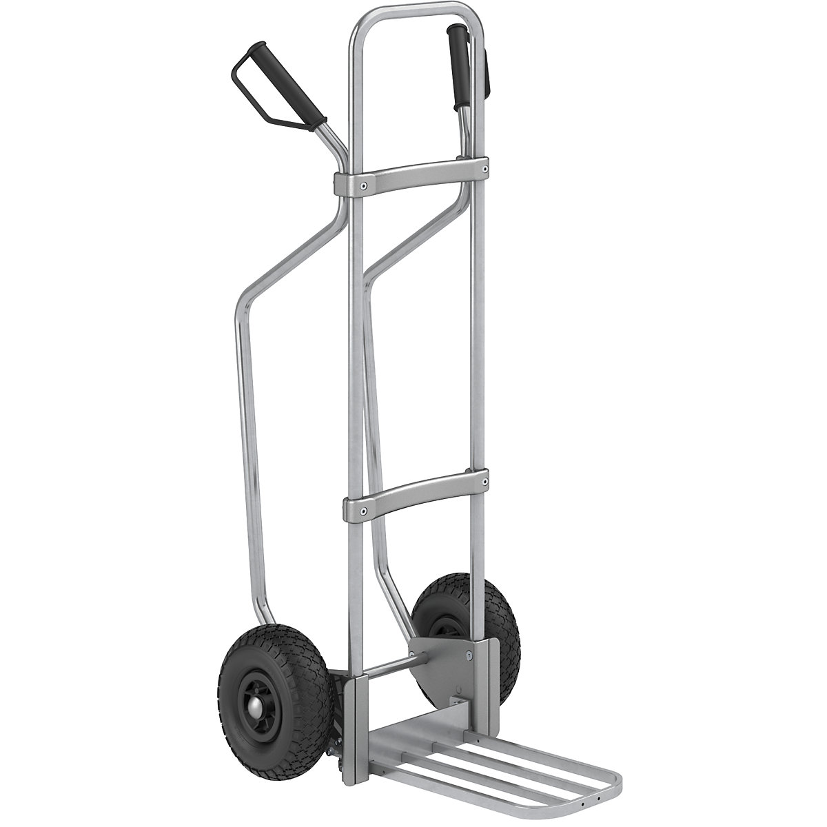 Carrello per sacchi con pattini, zincato - eurokraft pro