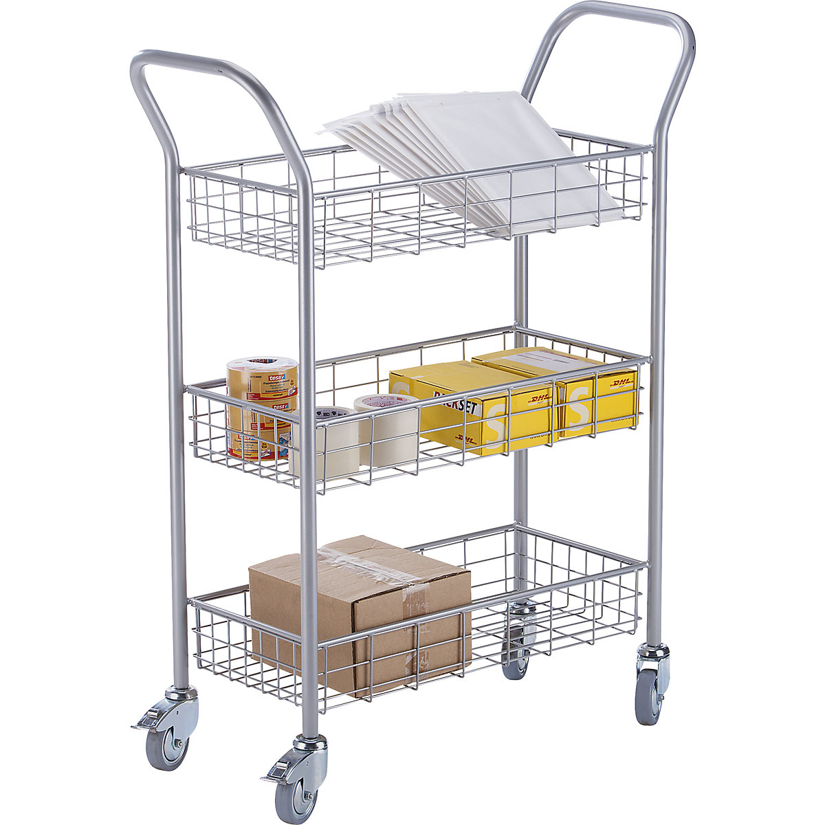 Carrello per l'ufficio e di smistamento posta – eurokraft pro (Foto prodotto 2)-1