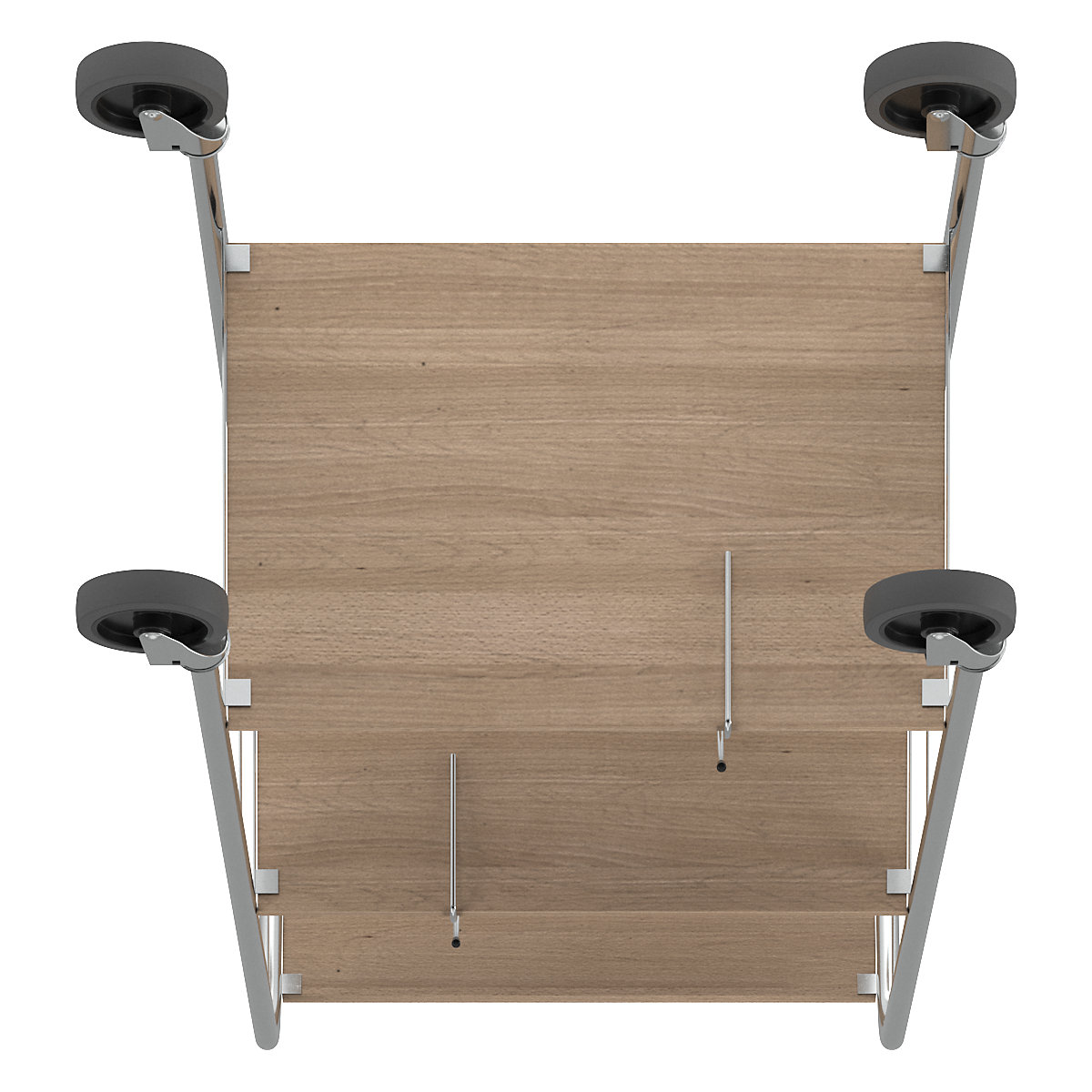 Carrello per raccoglitori con ripiano, cromato – HelgeNyberg (Foto prodotto 7)-6