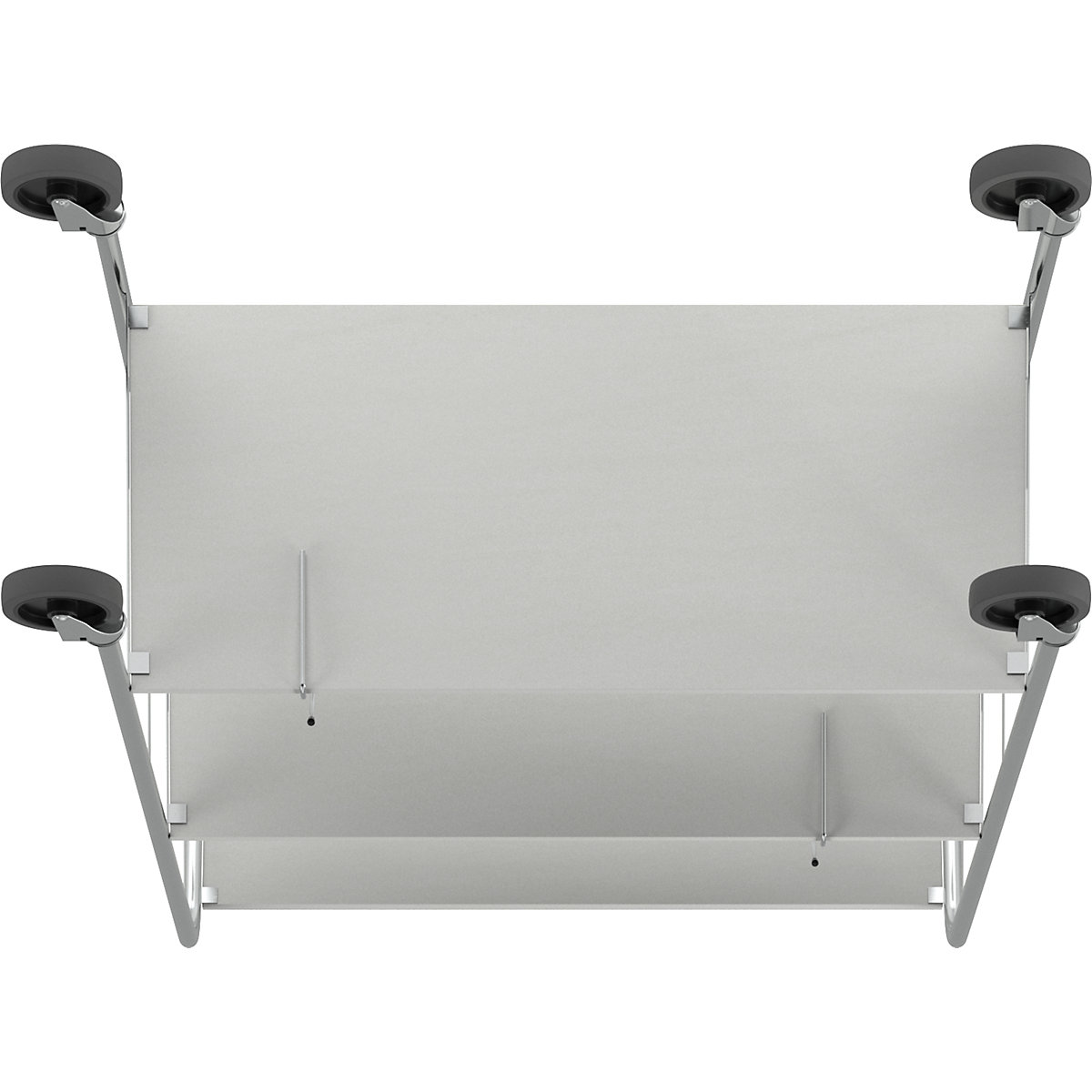 Carrello per raccoglitori con ripiano, cromato – HelgeNyberg (Foto prodotto 7)-6