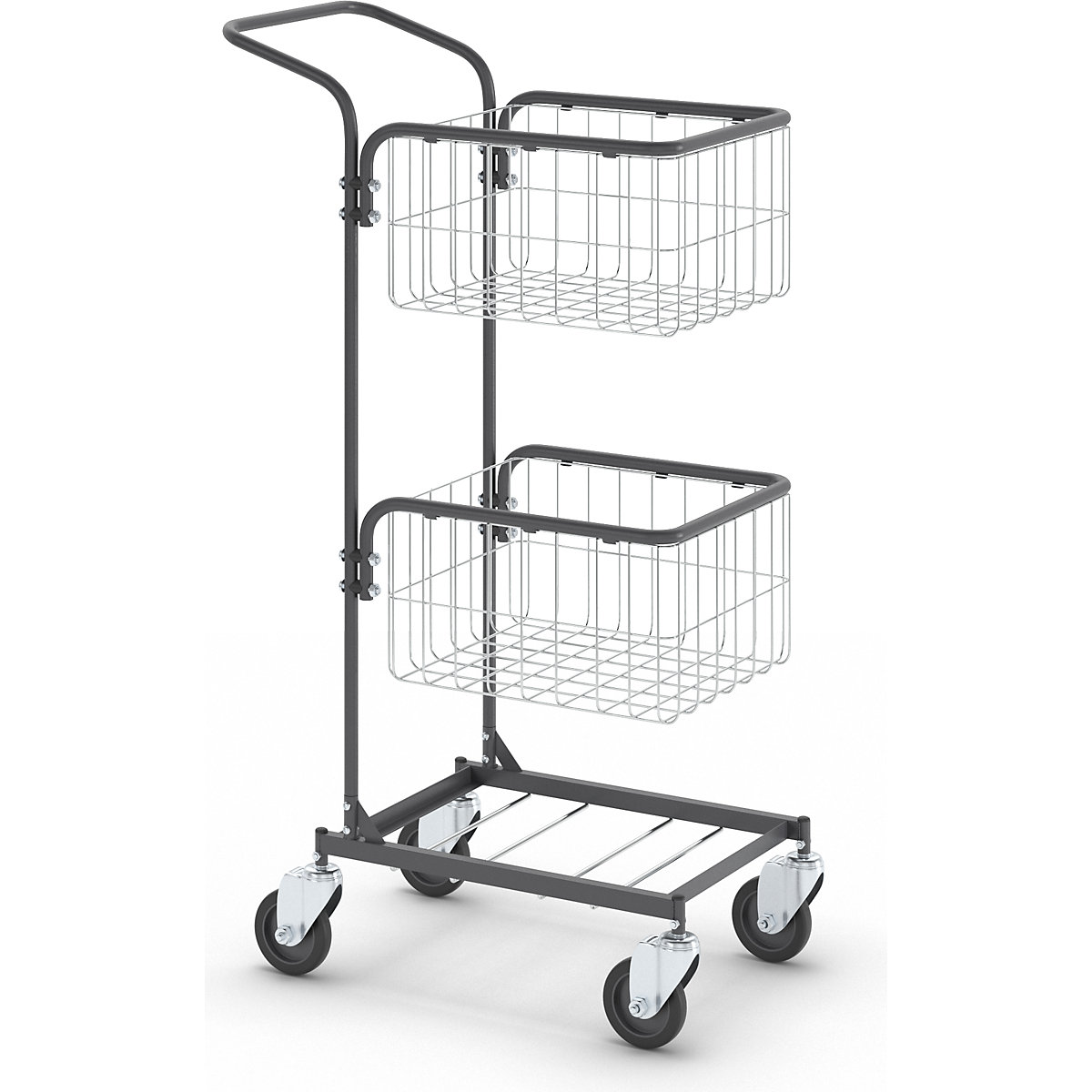 Carrello per ufficio KOMPAKT – eurokraft pro (Foto prodotto 4)-3