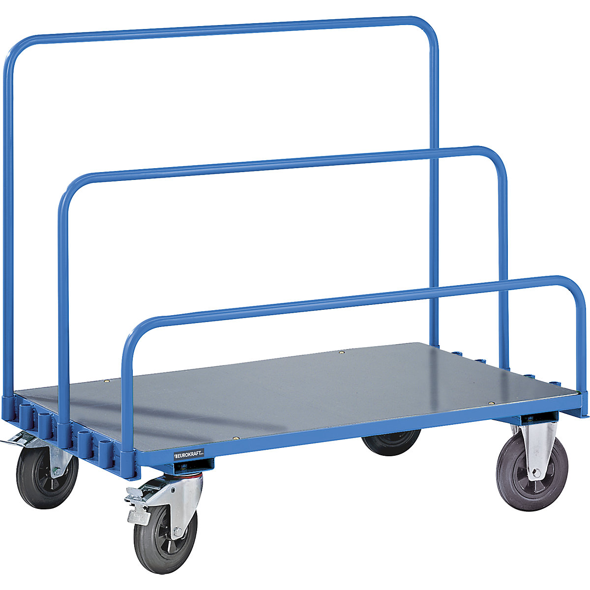 Carrello per trasporto di pannelli, con ruote in TPE, 1600 x 800 mm