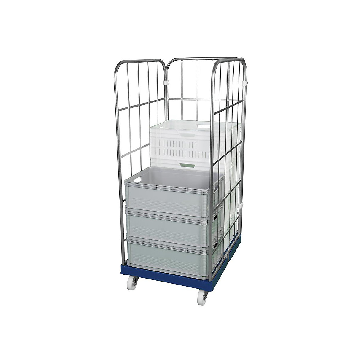 Rollcontainer con pianale in plastica con ruote (Foto prodotto 7)-6