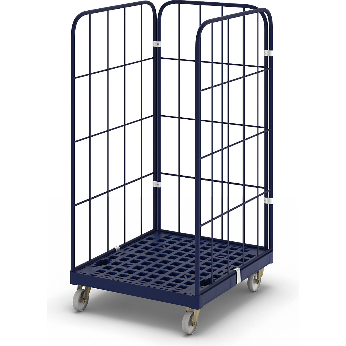 Rollcontainer con pianale in plastica con ruote