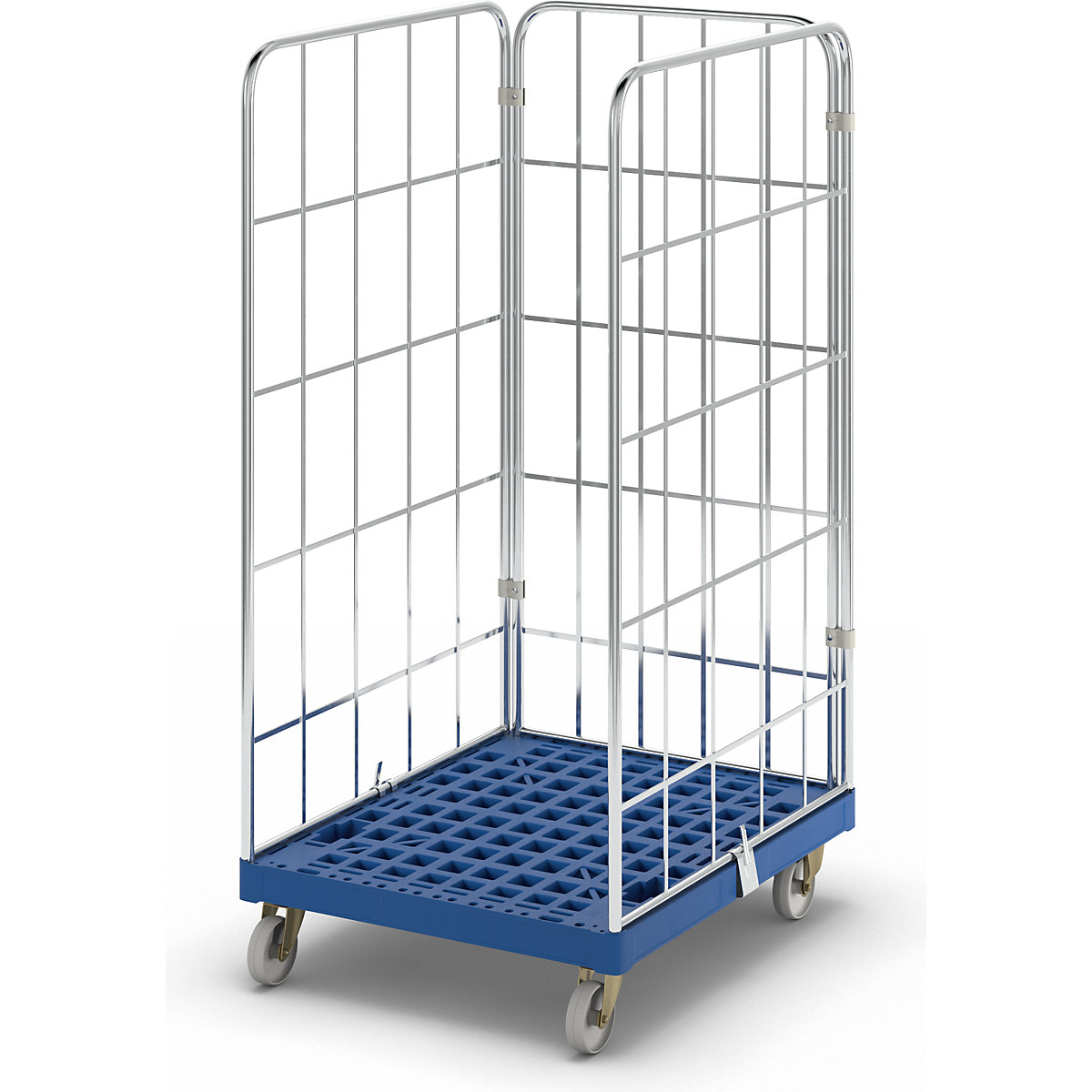 Rollcontainer con pianale in plastica con ruote