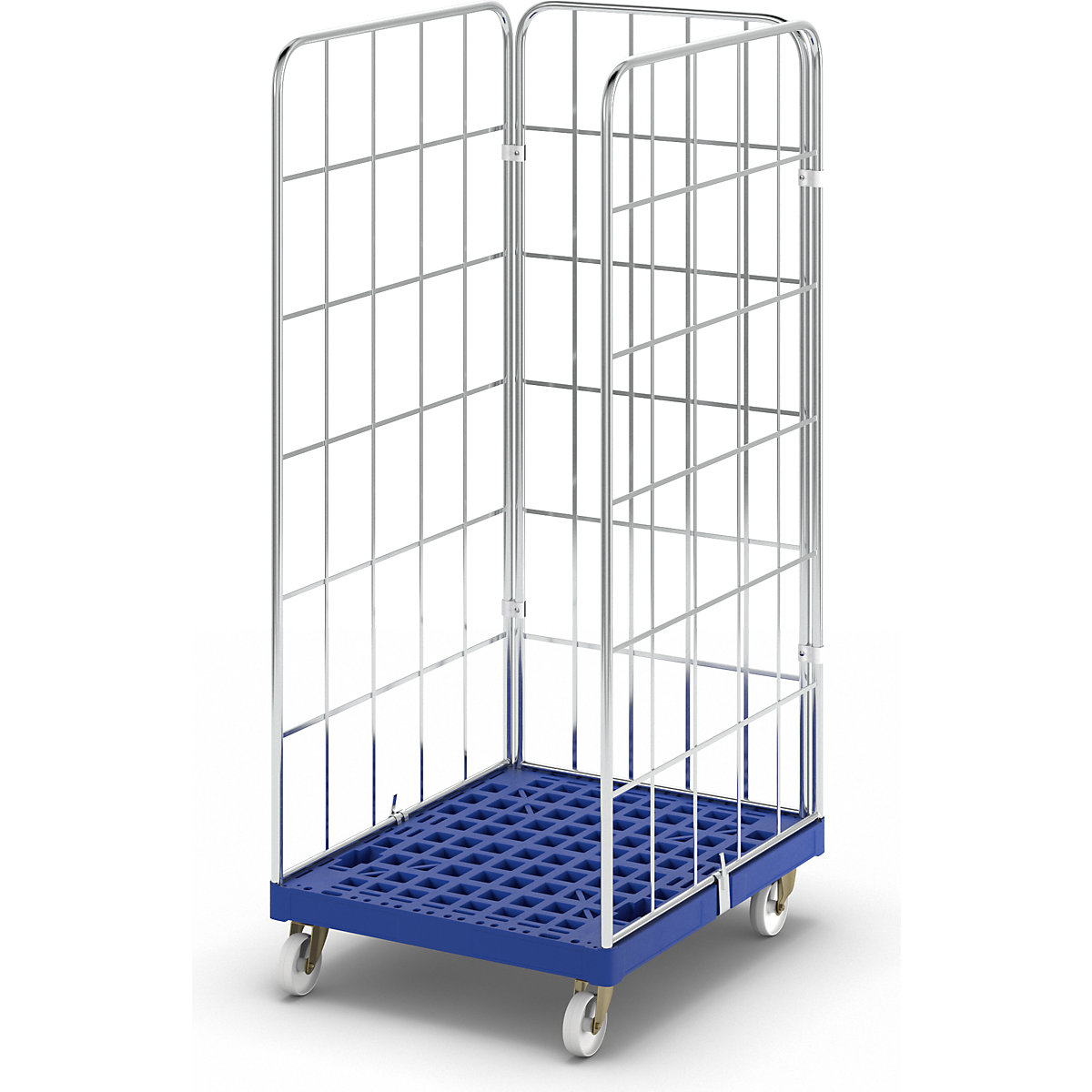 Rollcontainer con pianale in plastica con ruote