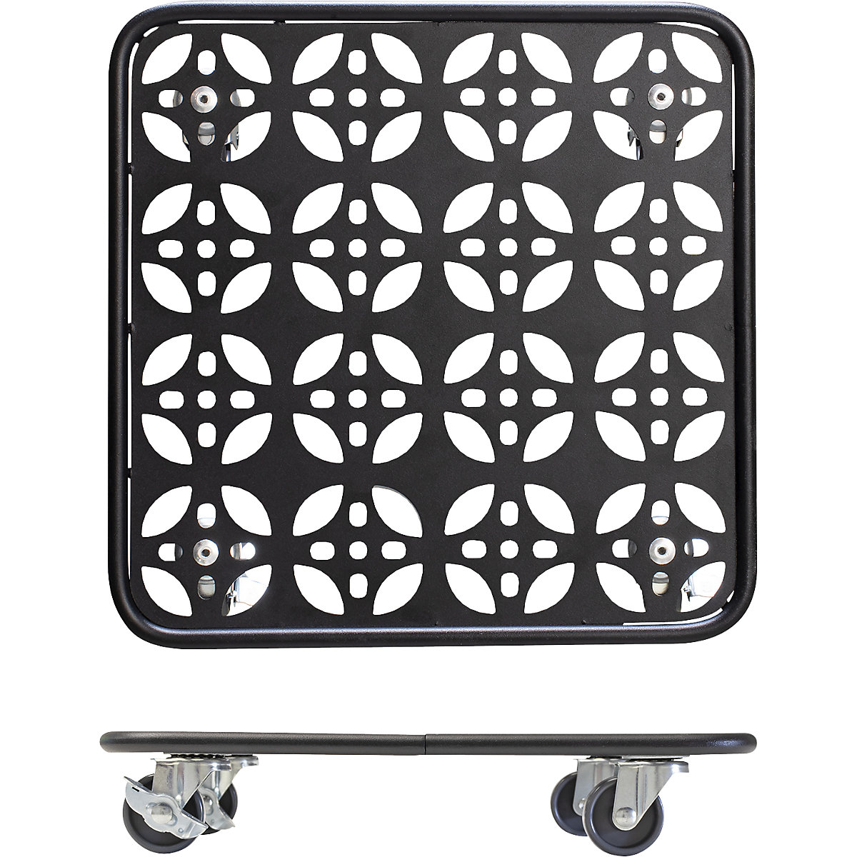 Carrello portavasi in acciaio NERO – Wagner (Foto prodotto 3)-2