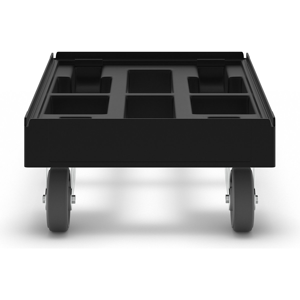 Rodador de transporte, negro – eurokraft basic (Imagen del producto 2)-1