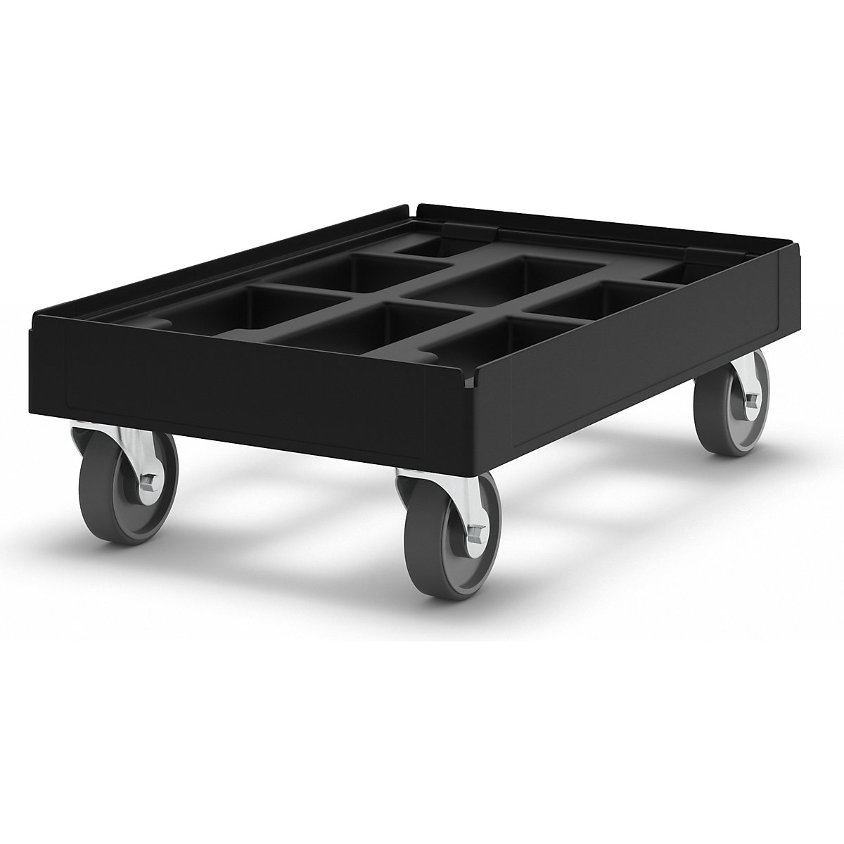 Rodador de transporte, negro – eurokraft basic (Imagen del producto 4)-3