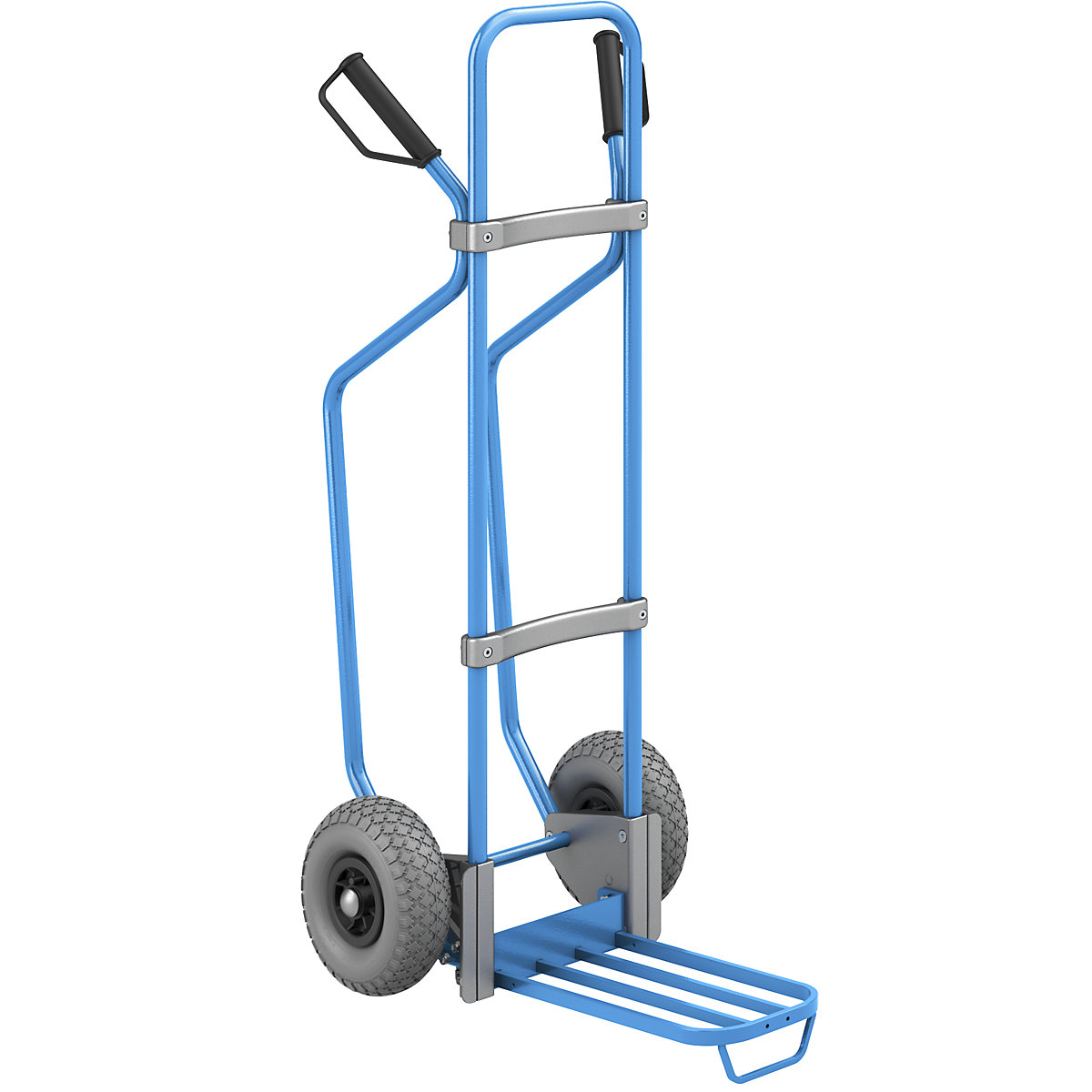 Carretilla para sacos con listones de deslizamiento, azul &ndash; eurokraft pro