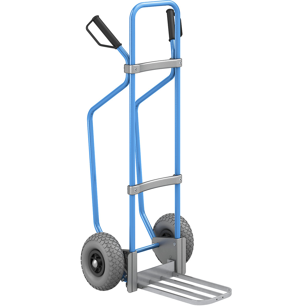 Carretilla para sacos con listones de deslizamiento, azul &ndash; eurokraft pro