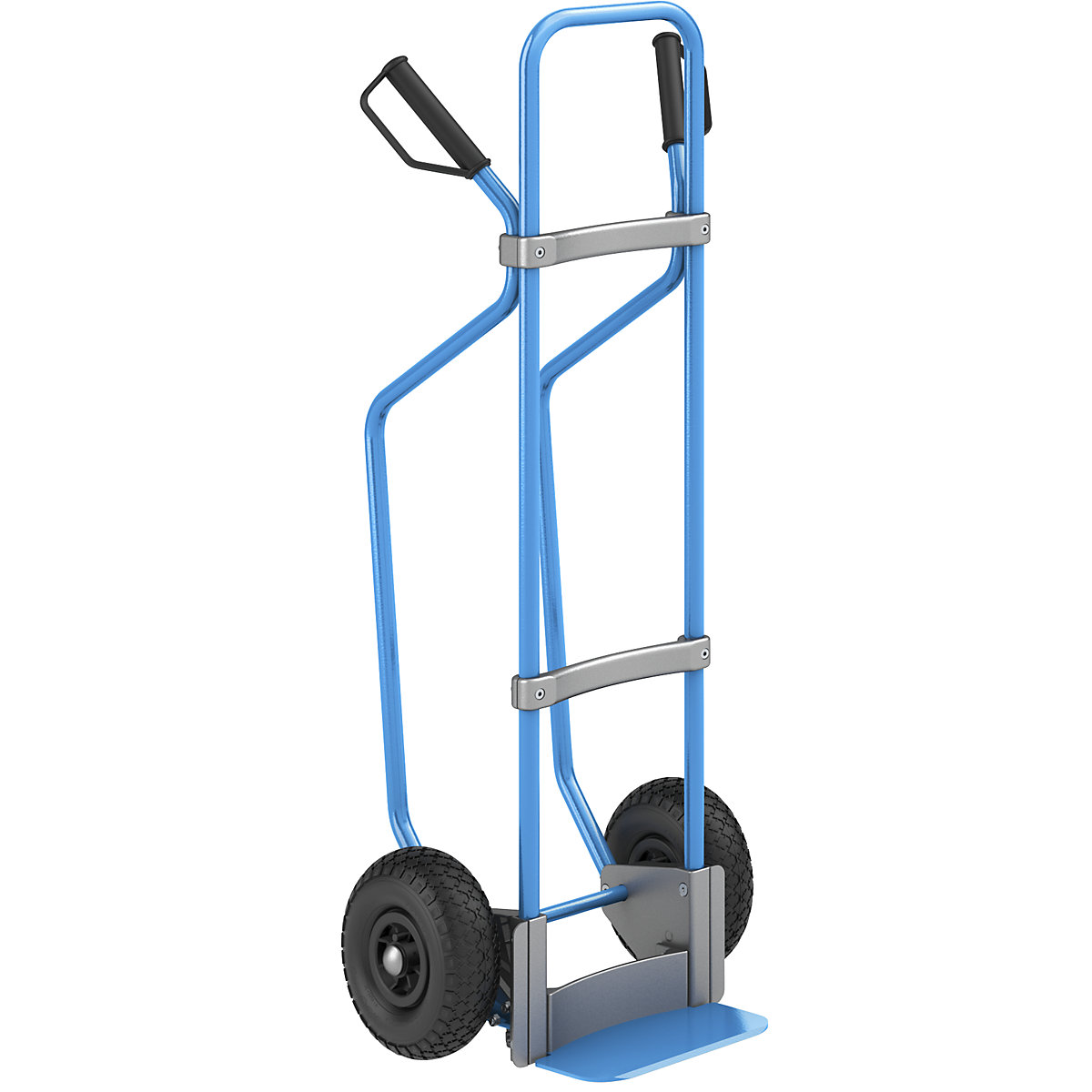 Carretilla para sacos con listones de deslizamiento, azul &ndash; eurokraft pro