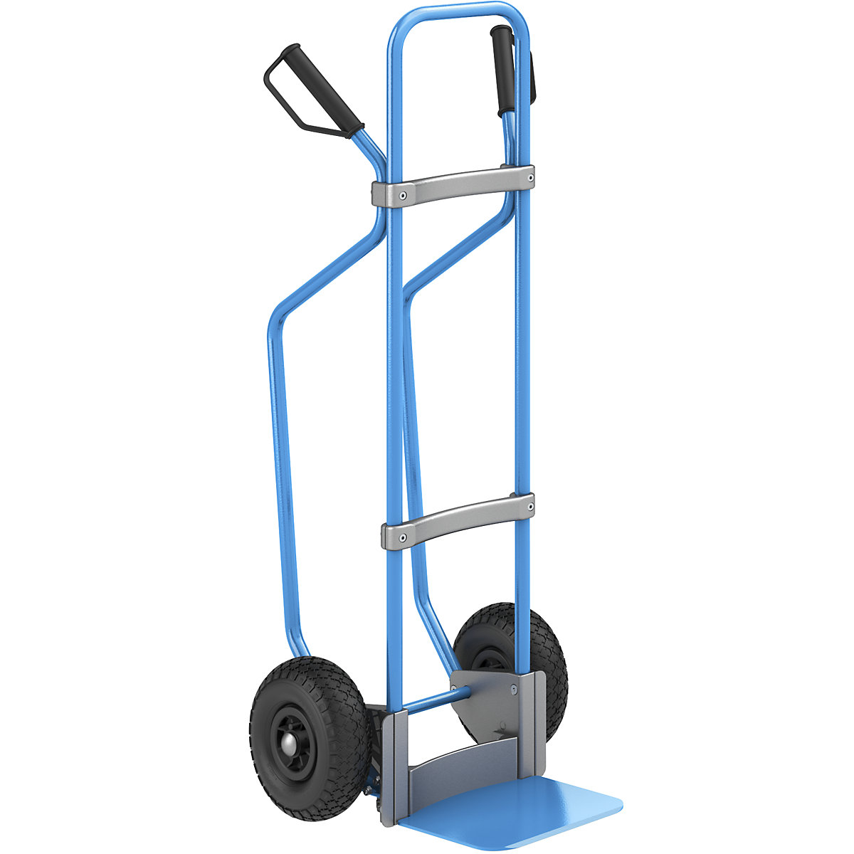 Carretilla para sacos con listones de deslizamiento, azul &ndash; eurokraft pro