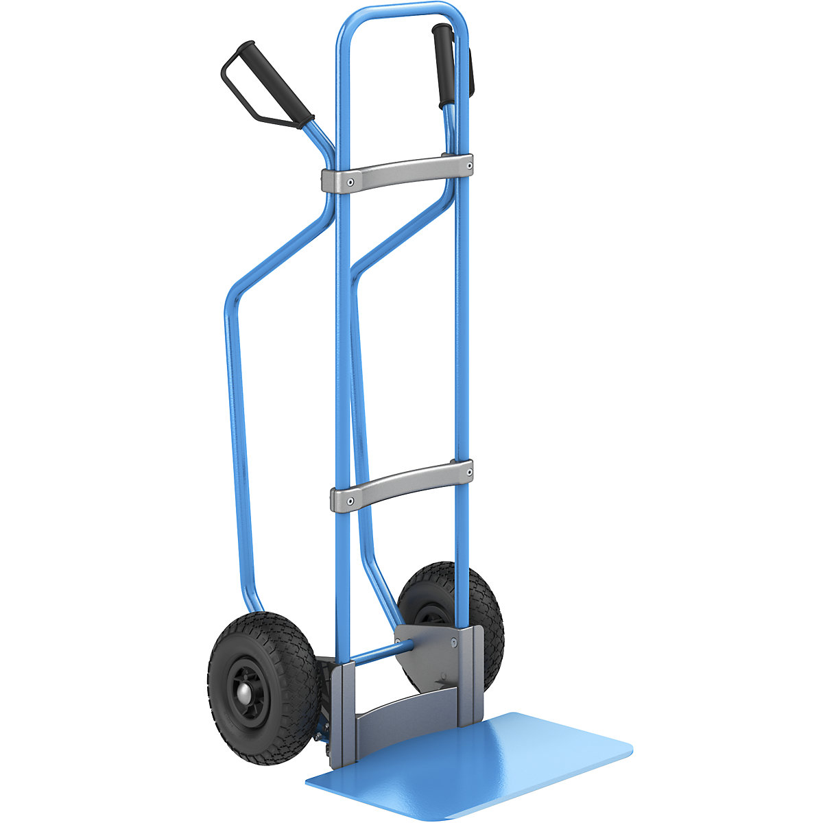 Carretilla para sacos con listones de deslizamiento, azul &ndash; eurokraft pro