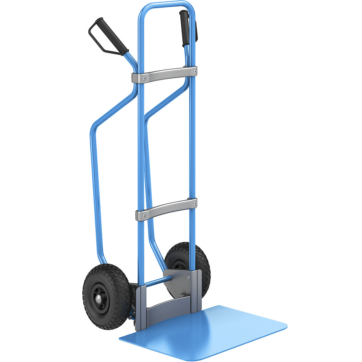 Carretilla para sacos con listones de deslizamiento, azul &ndash; eurokraft pro