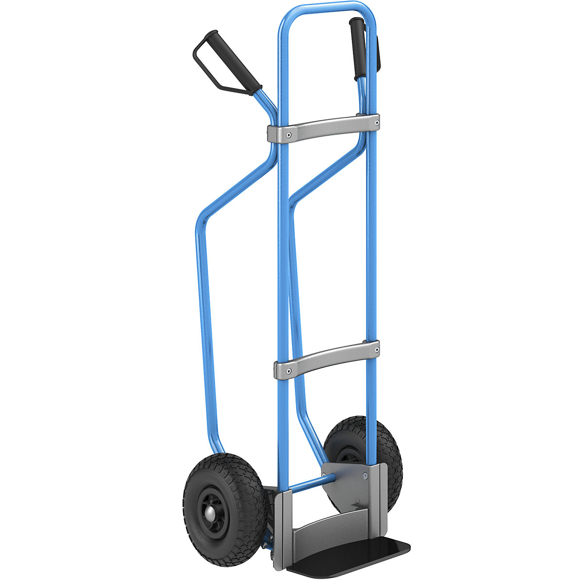 Carretilla para sacos con listones de deslizamiento, azul &ndash; eurokraft pro