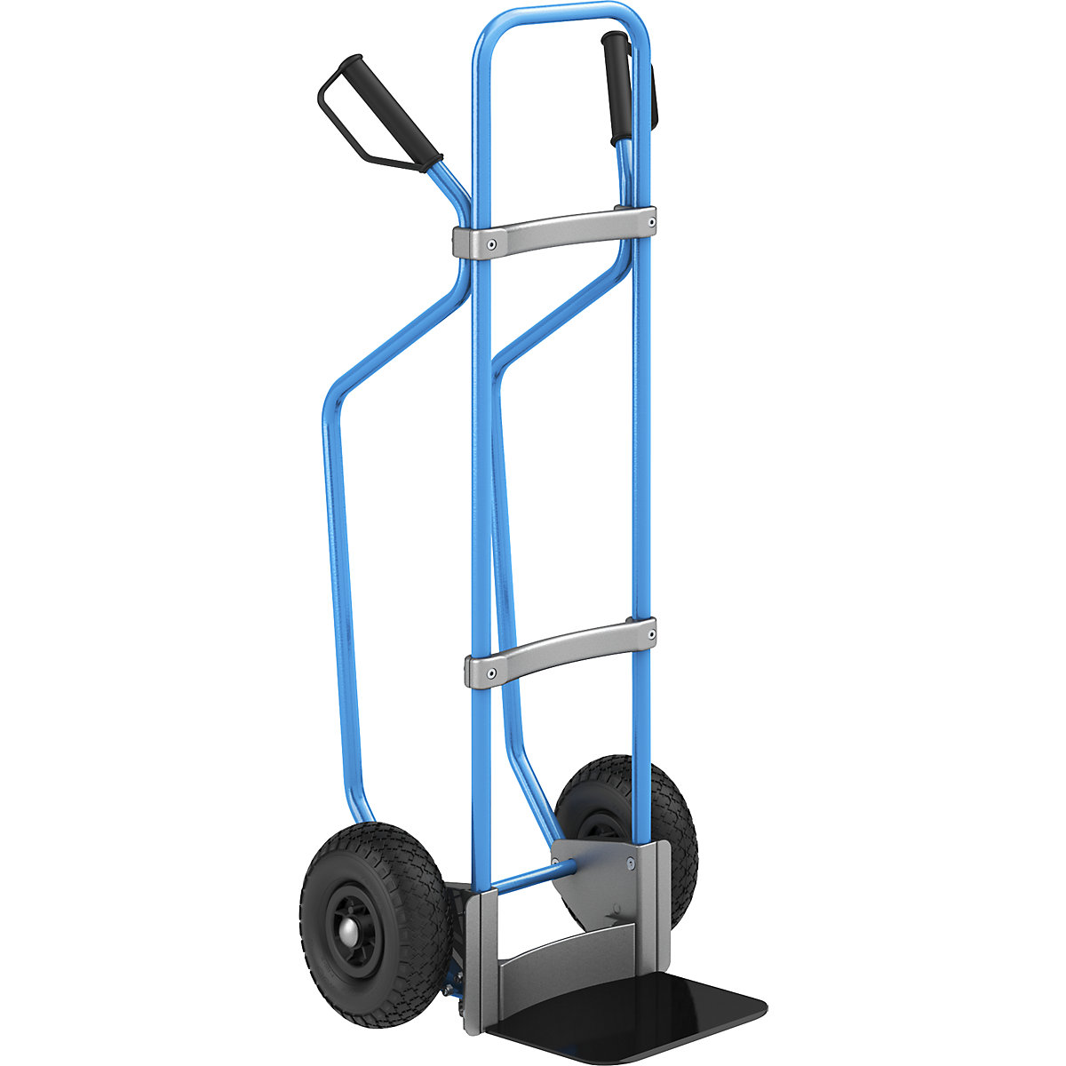 Carretilla para sacos con listones de deslizamiento, azul &ndash; eurokraft pro