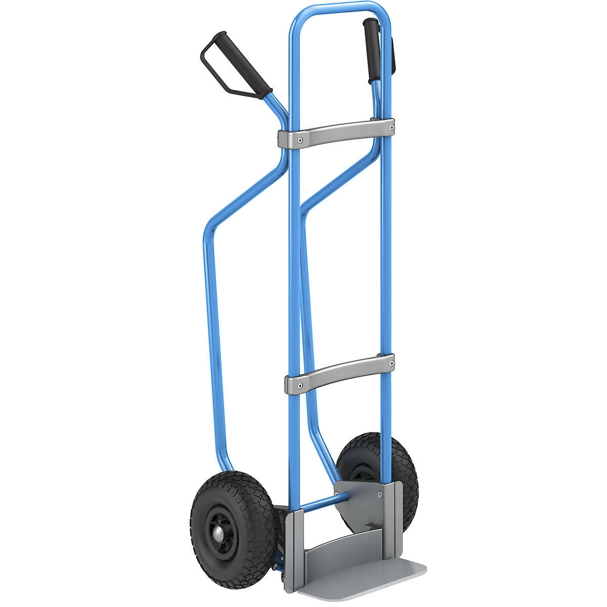 Carretilla para sacos con listones de deslizamiento, azul &ndash; eurokraft pro