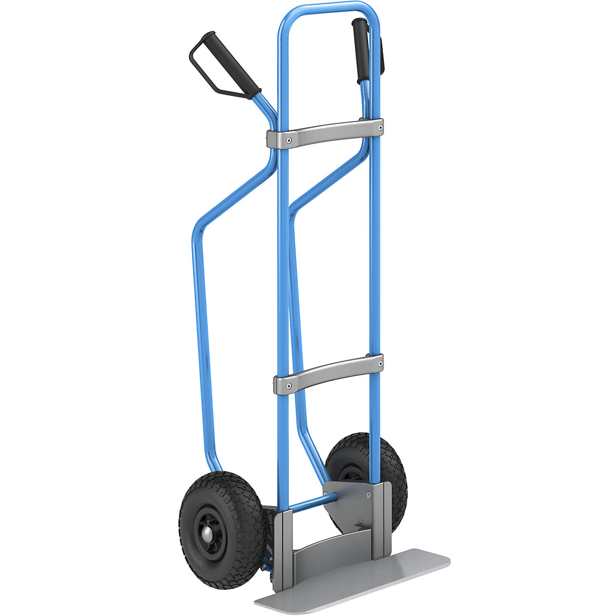 Carretilla para sacos con listones de deslizamiento, azul &ndash; eurokraft pro
